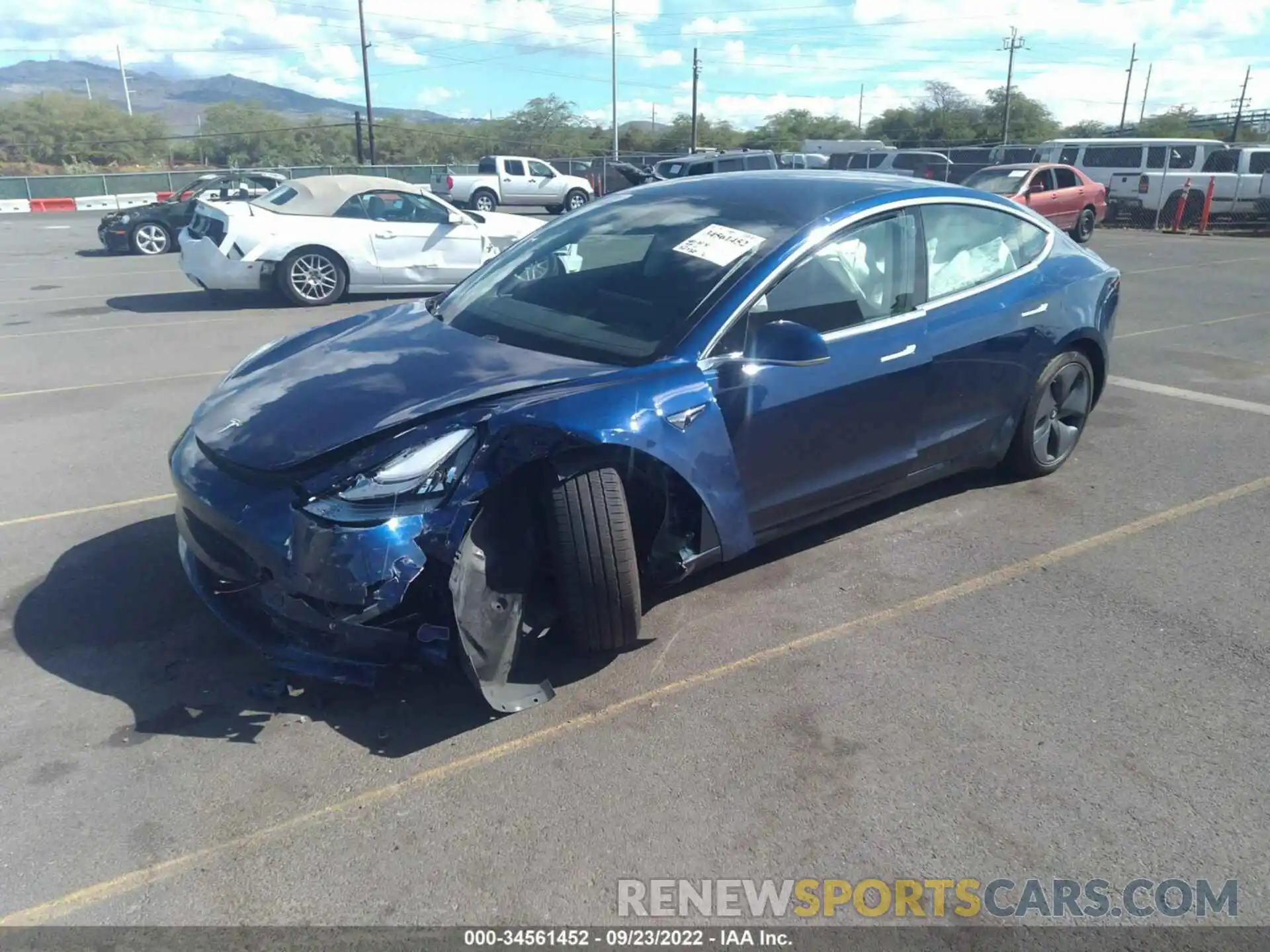 2 Photograph of a damaged car 5YJ3E1EA0KF190408 TESLA MODEL 3 2019