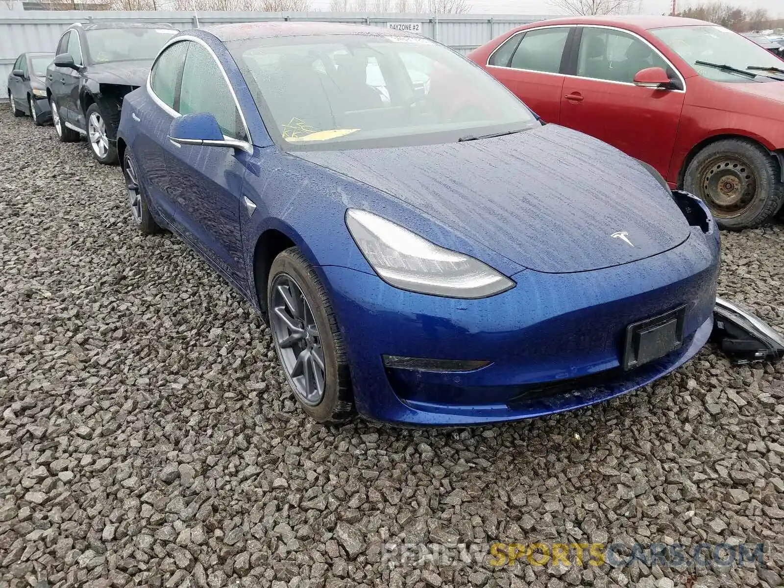 1 Photograph of a damaged car 5YJ3E1EA0KF265382 TESLA MODEL 3 2019