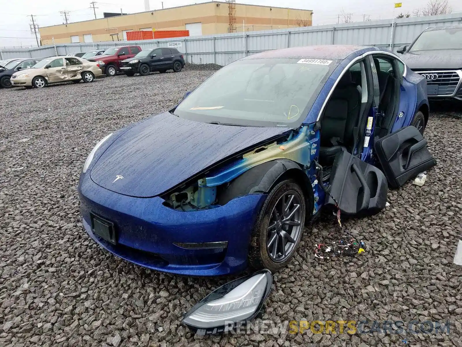 2 Photograph of a damaged car 5YJ3E1EA0KF265382 TESLA MODEL 3 2019