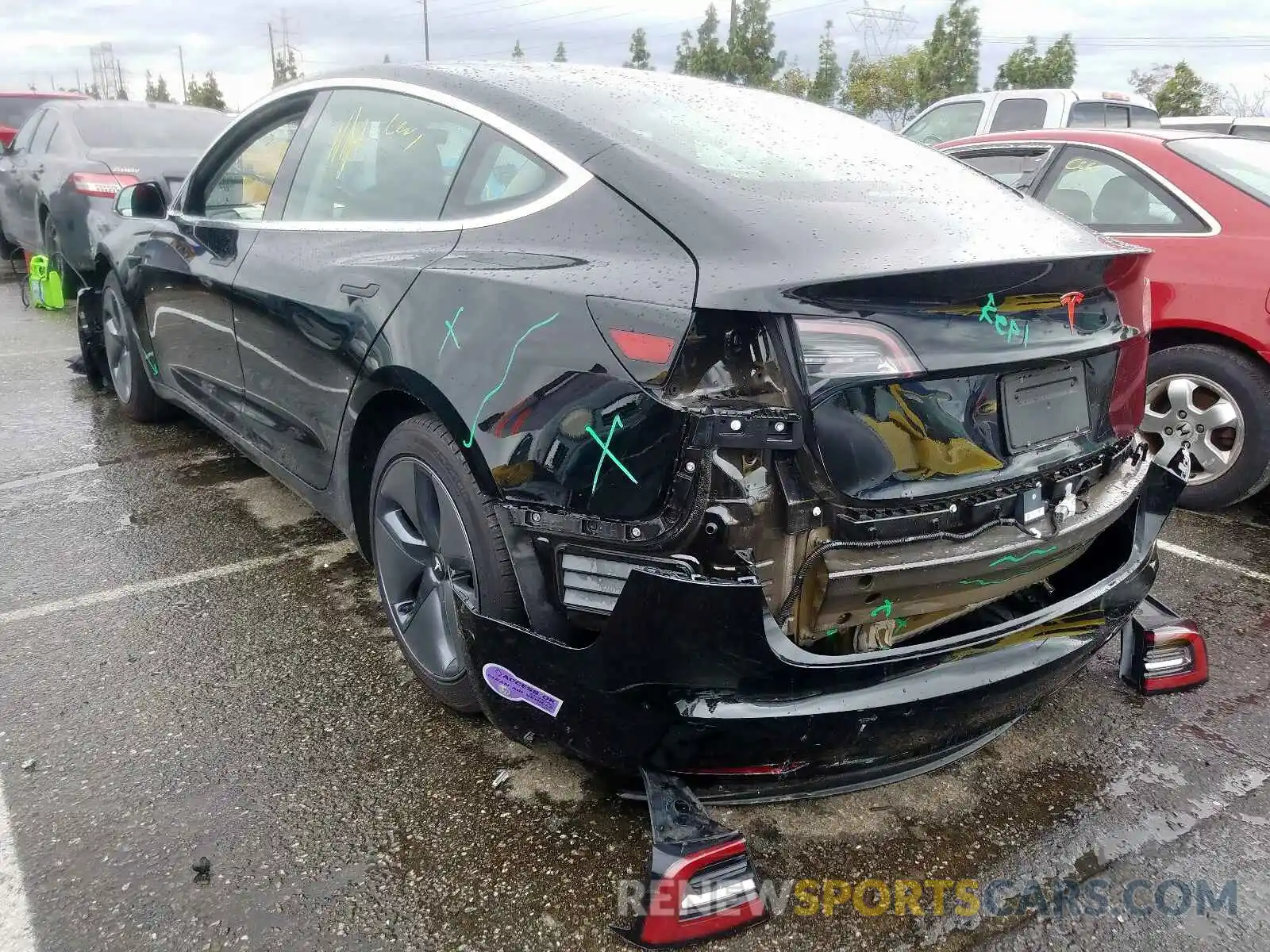 3 Photograph of a damaged car 5YJ3E1EA0KF297457 TESLA MODEL 3 2019