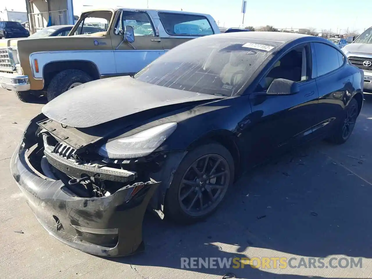 2 Photograph of a damaged car 5YJ3E1EA0KF297958 TESLA MODEL 3 2019