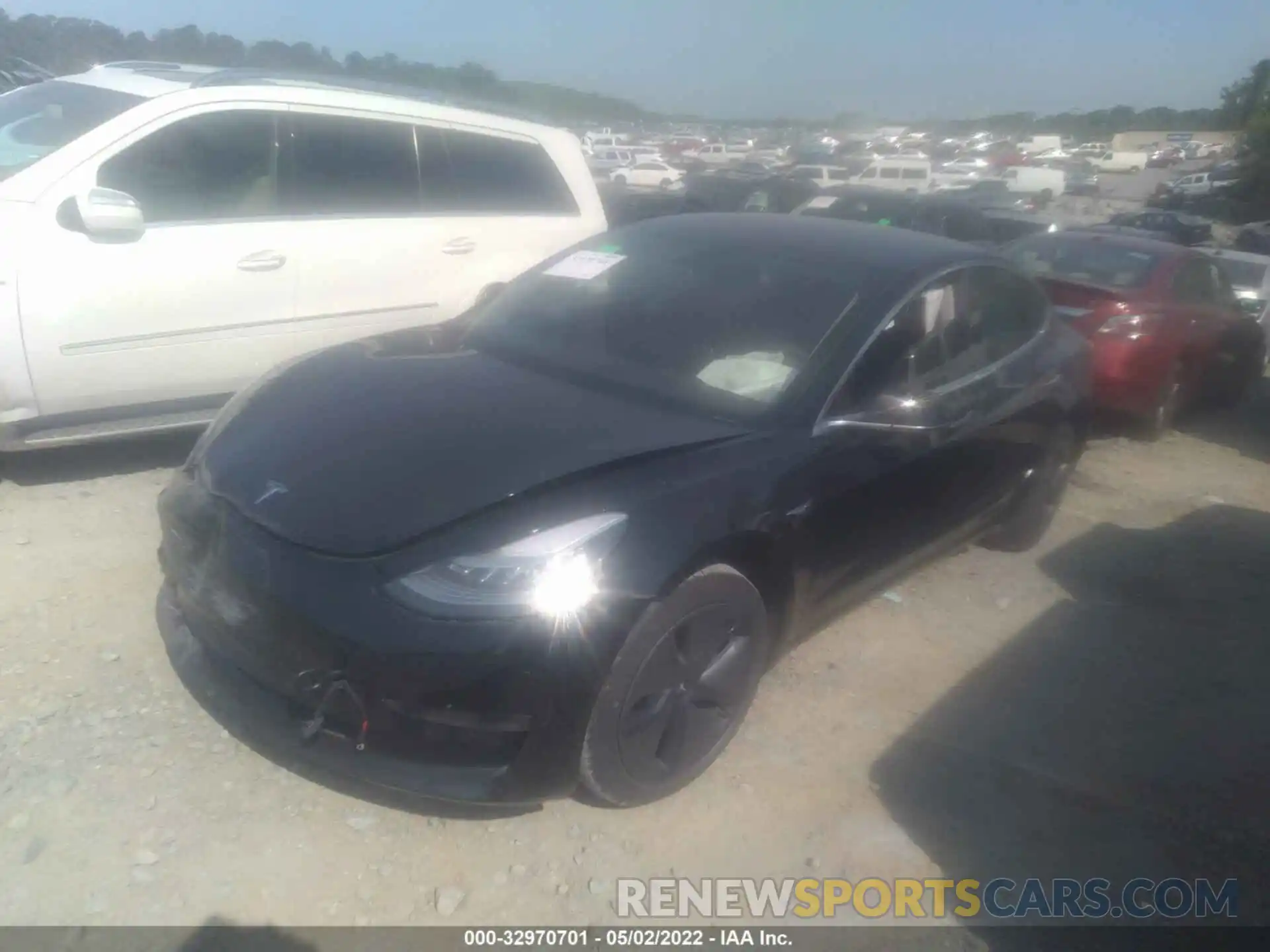 2 Photograph of a damaged car 5YJ3E1EA0KF298043 TESLA MODEL 3 2019