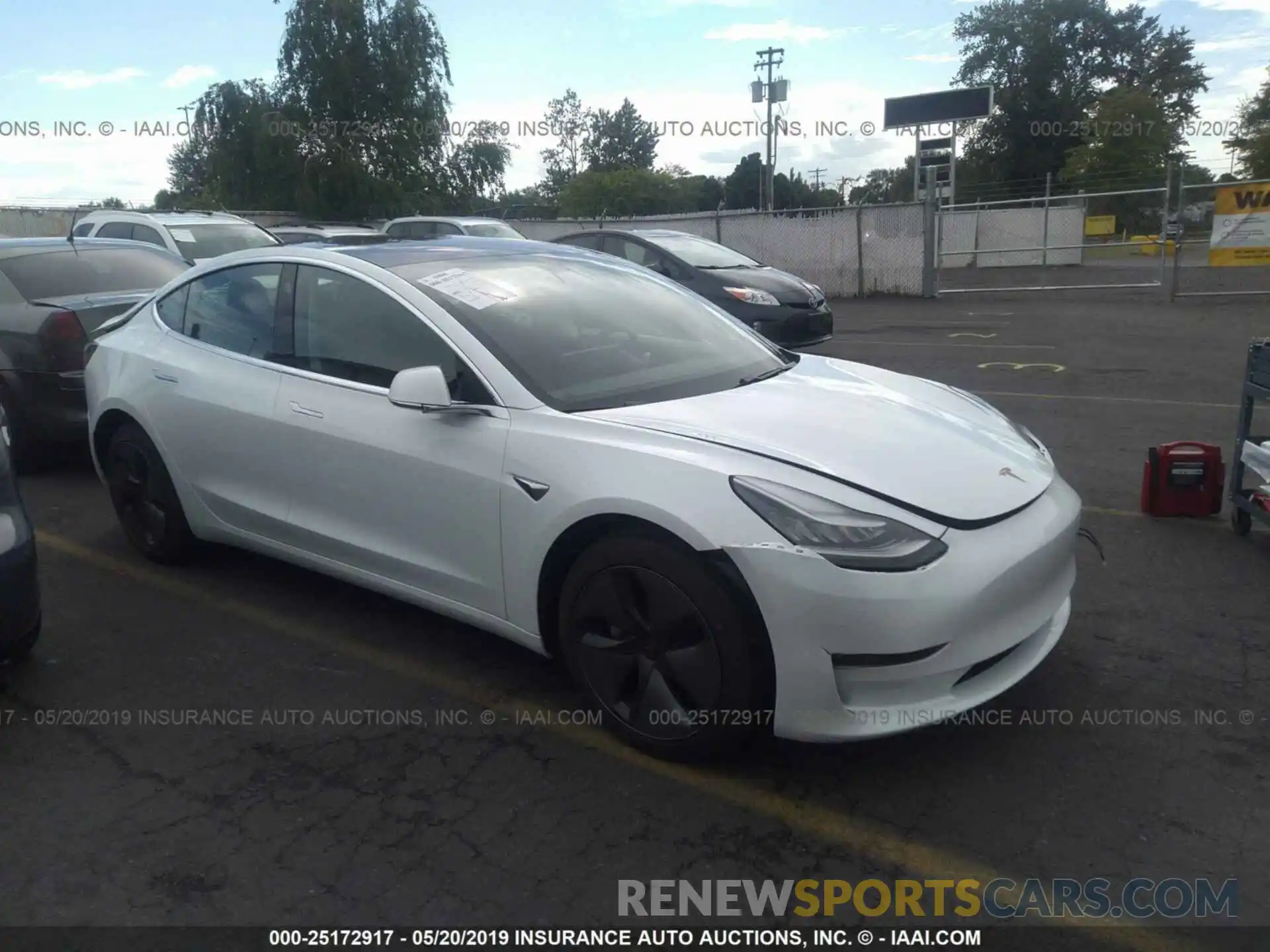 1 Photograph of a damaged car 5YJ3E1EA0KF299922 TESLA MODEL 3 2019