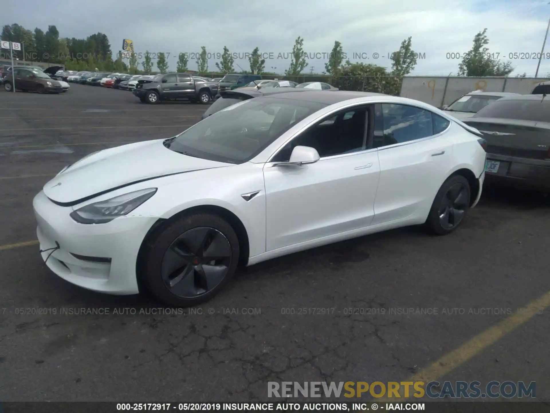 2 Photograph of a damaged car 5YJ3E1EA0KF299922 TESLA MODEL 3 2019