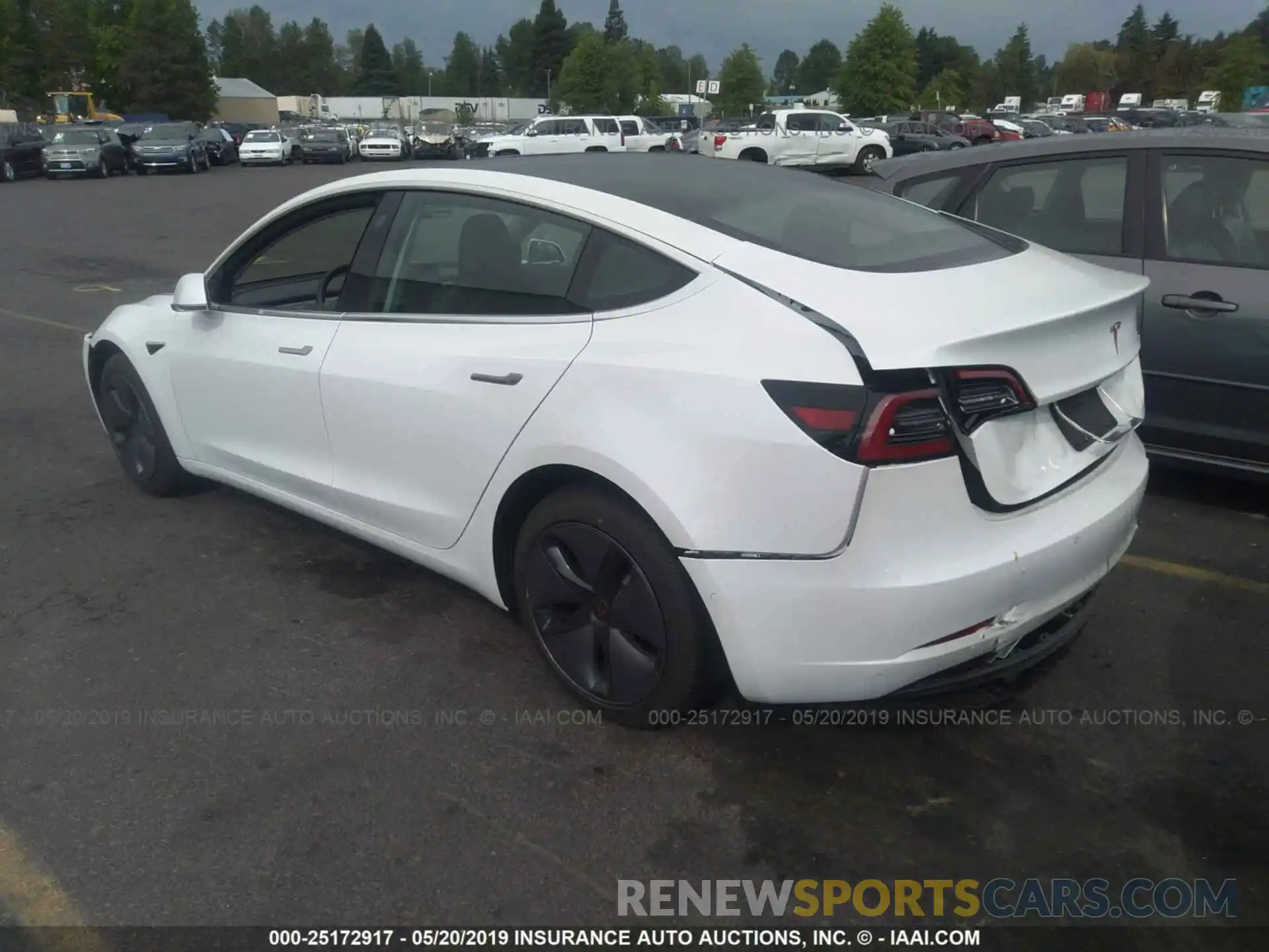 3 Photograph of a damaged car 5YJ3E1EA0KF299922 TESLA MODEL 3 2019