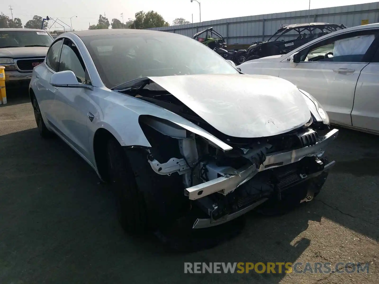 1 Photograph of a damaged car 5YJ3E1EA0KF300289 TESLA MODEL 3 2019