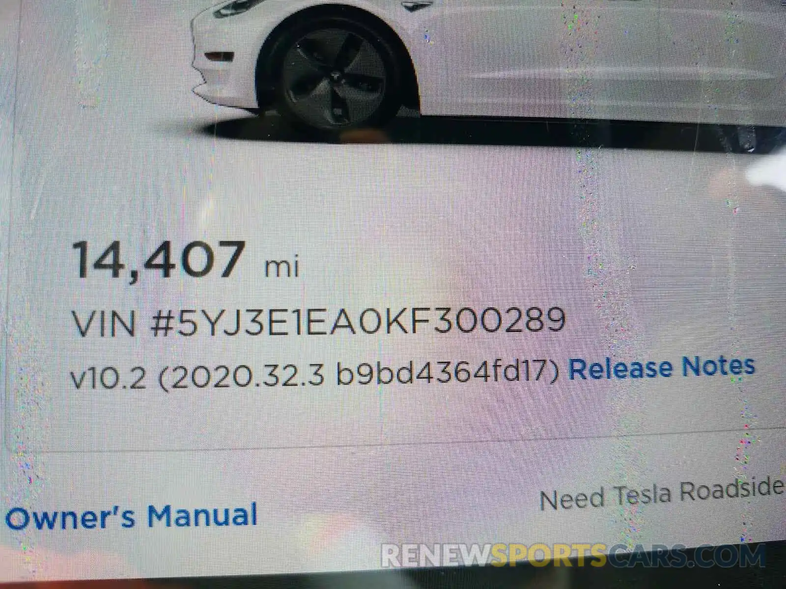 8 Photograph of a damaged car 5YJ3E1EA0KF300289 TESLA MODEL 3 2019