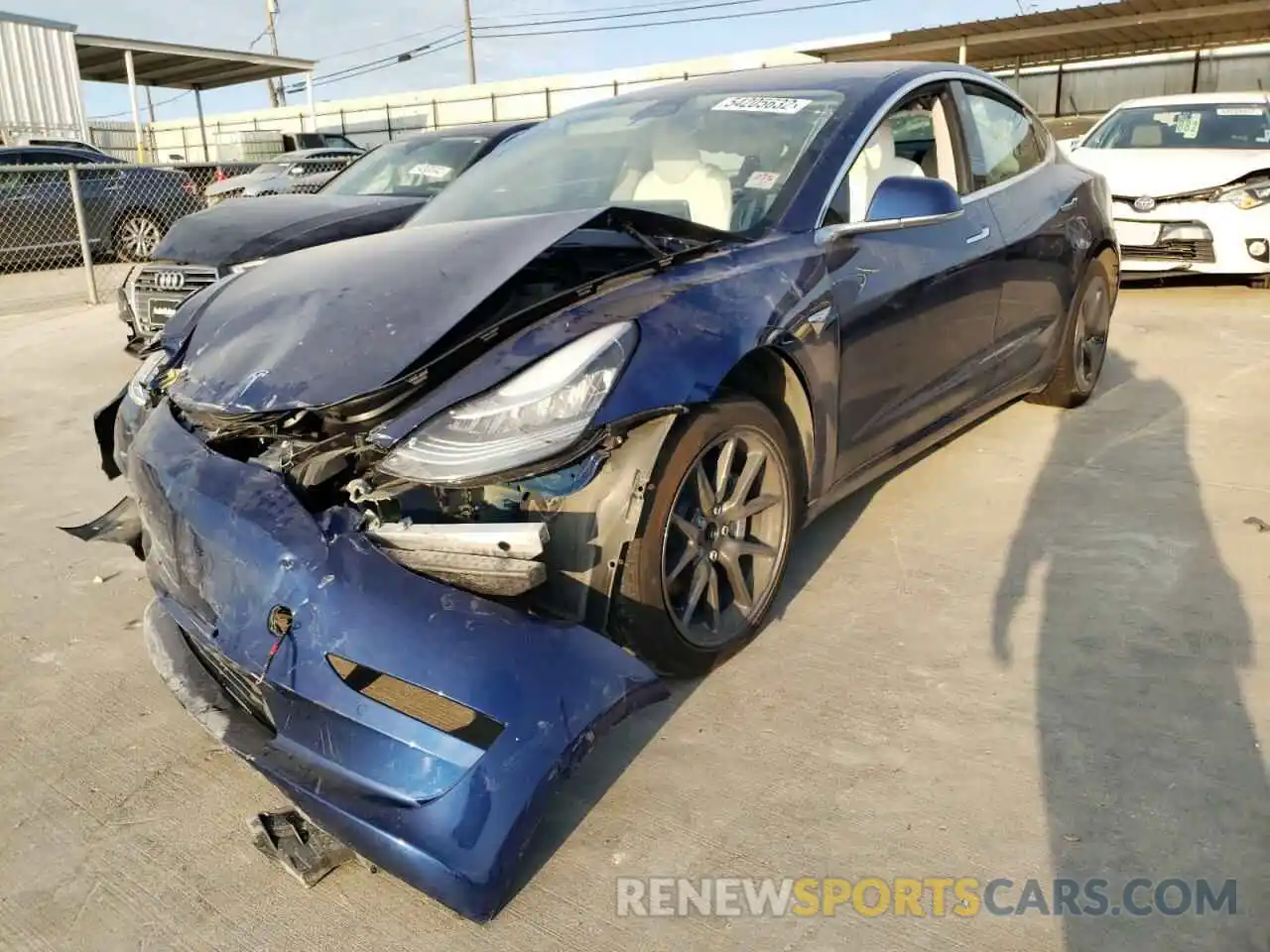 2 Photograph of a damaged car 5YJ3E1EA0KF301930 TESLA MODEL 3 2019