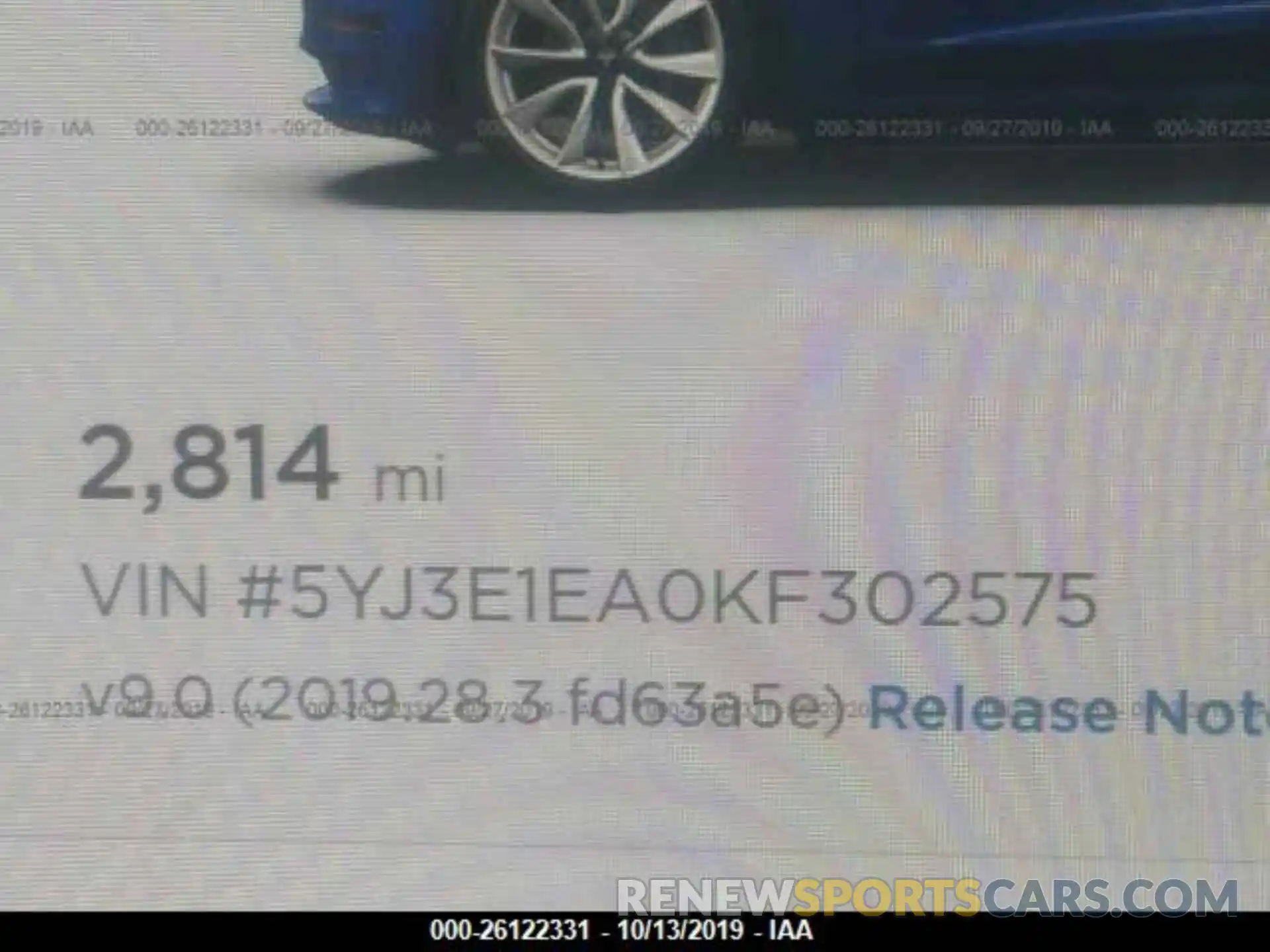 7 Photograph of a damaged car 5YJ3E1EA0KF302575 TESLA MODEL 3 2019