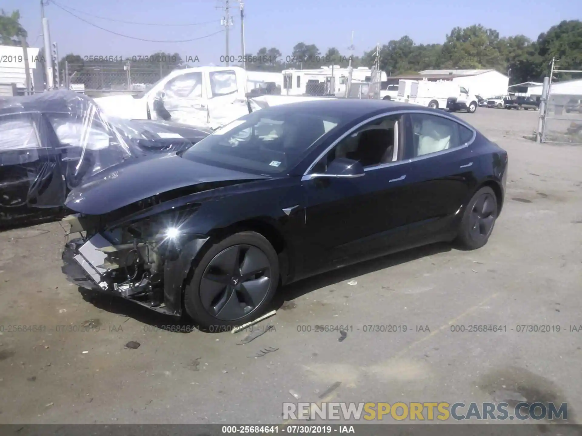 2 Photograph of a damaged car 5YJ3E1EA0KF304407 TESLA MODEL 3 2019