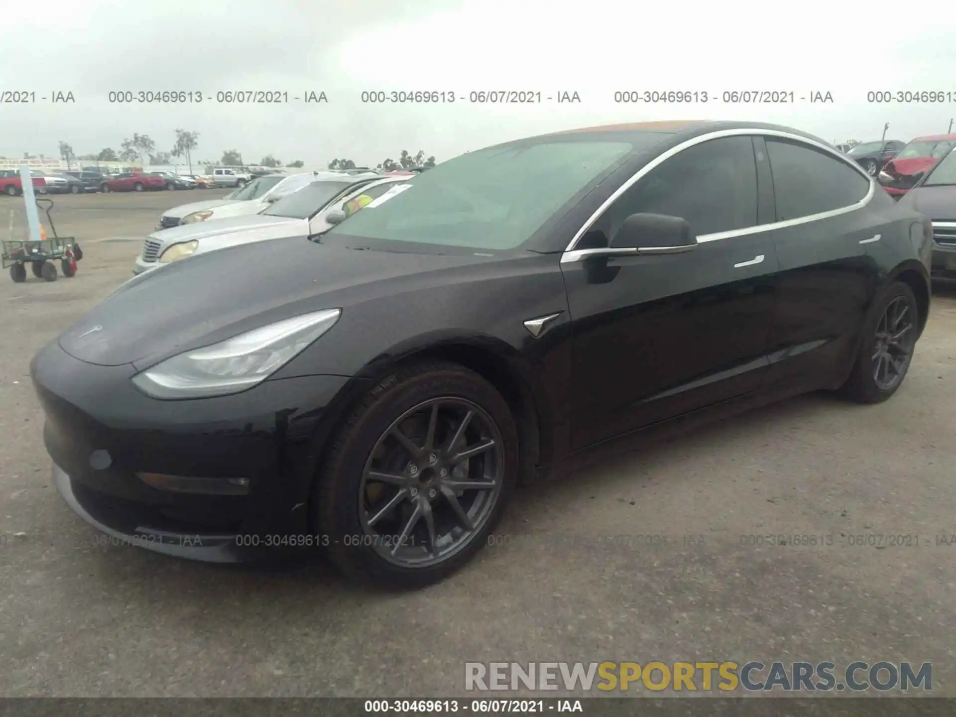 2 Photograph of a damaged car 5YJ3E1EA0KF305041 TESLA MODEL 3 2019