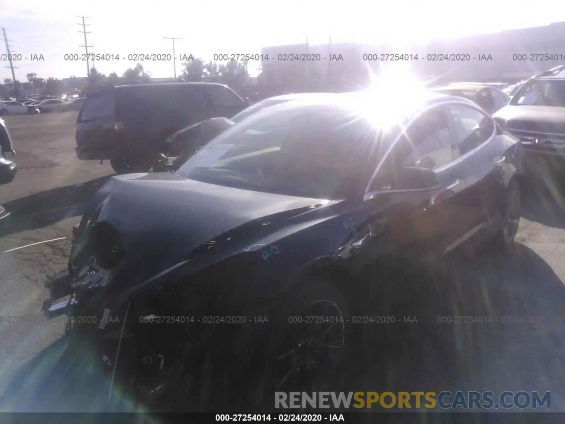 2 Photograph of a damaged car 5YJ3E1EA0KF305492 TESLA MODEL 3 2019