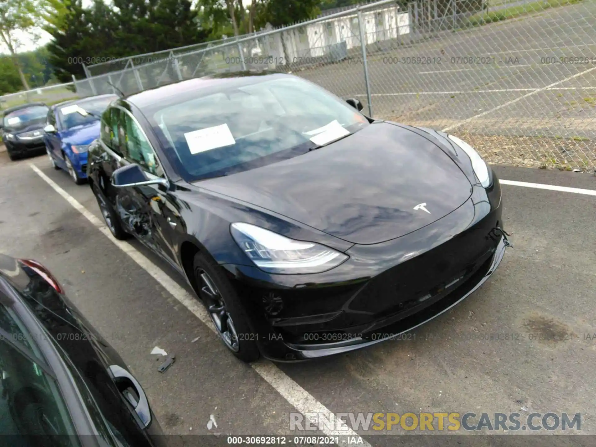 1 Photograph of a damaged car 5YJ3E1EA0KF305668 TESLA MODEL 3 2019