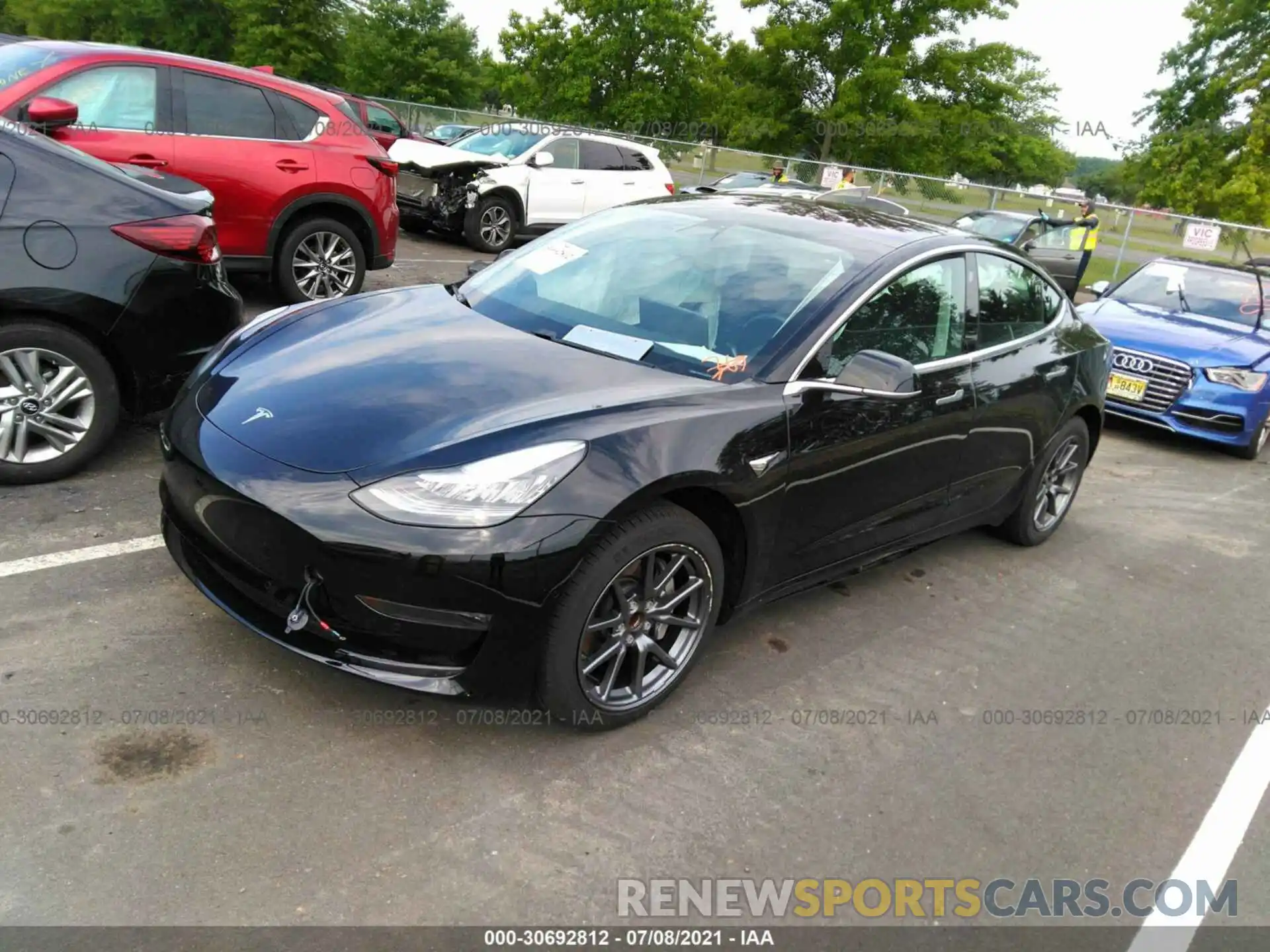 2 Photograph of a damaged car 5YJ3E1EA0KF305668 TESLA MODEL 3 2019