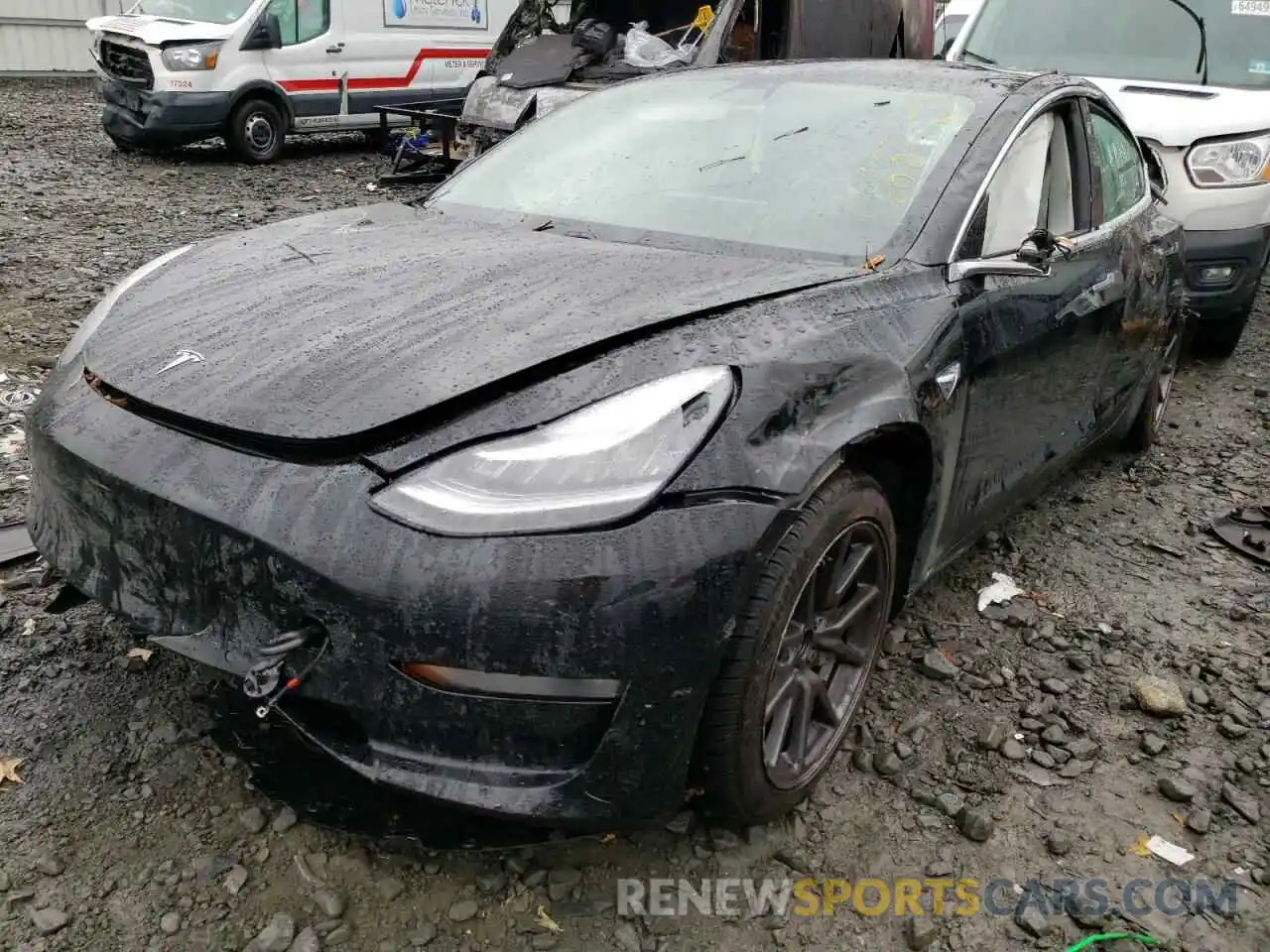 2 Photograph of a damaged car 5YJ3E1EA0KF306464 TESLA MODEL 3 2019