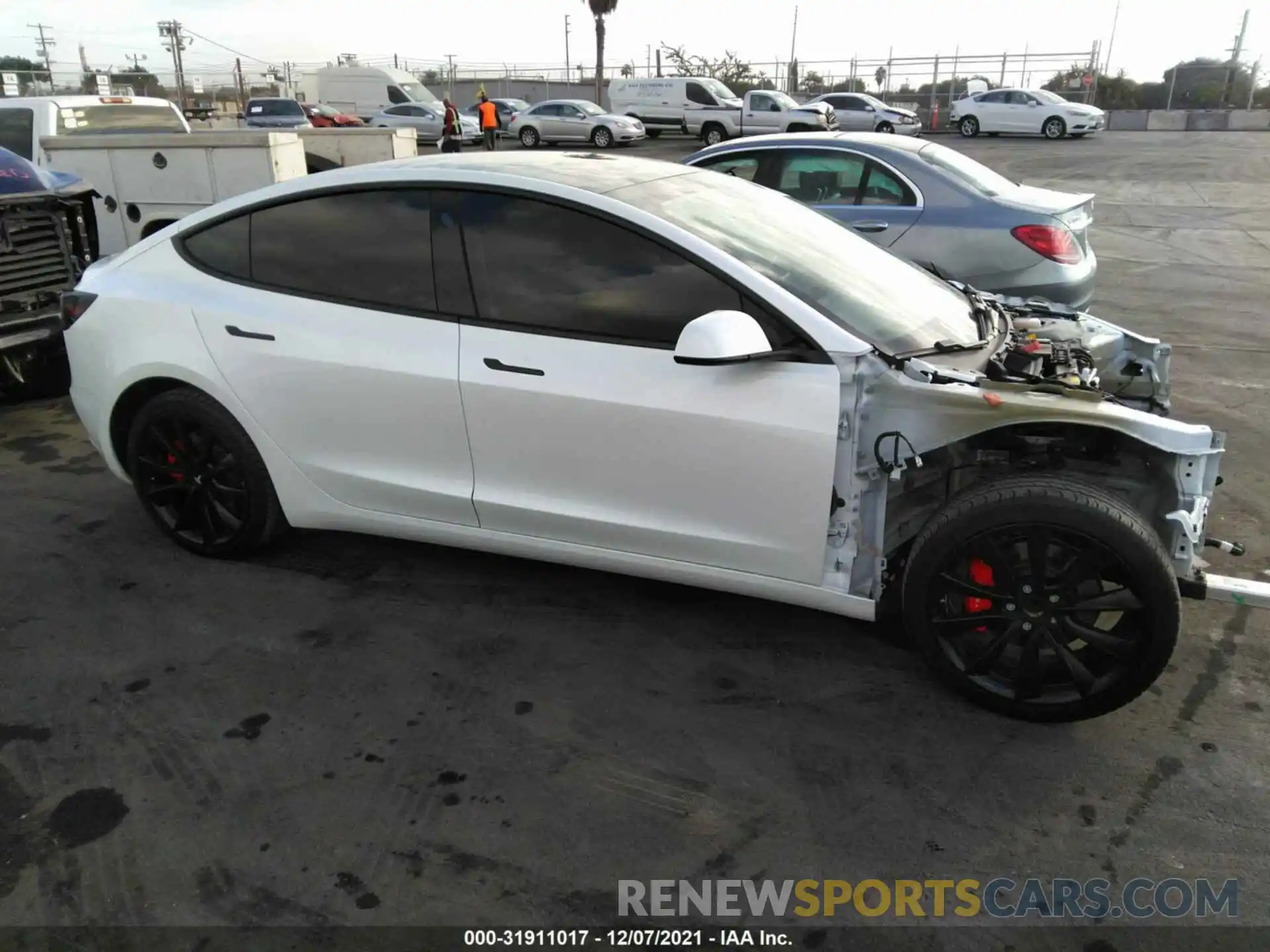 1 Photograph of a damaged car 5YJ3E1EA0KF311812 TESLA MODEL 3 2019