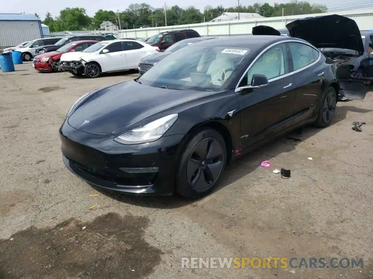 2 Photograph of a damaged car 5YJ3E1EA0KF312118 TESLA MODEL 3 2019