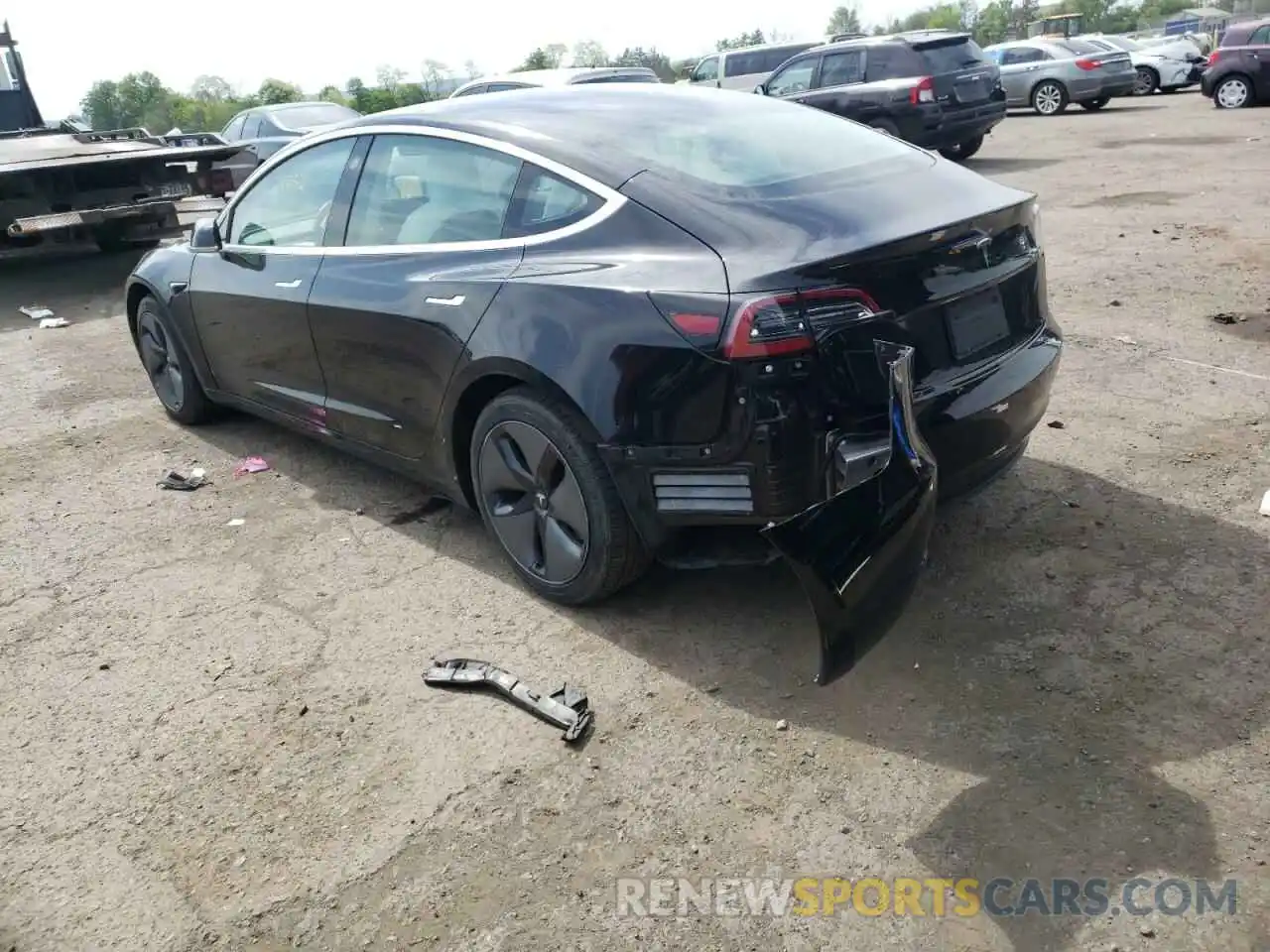 3 Photograph of a damaged car 5YJ3E1EA0KF312118 TESLA MODEL 3 2019