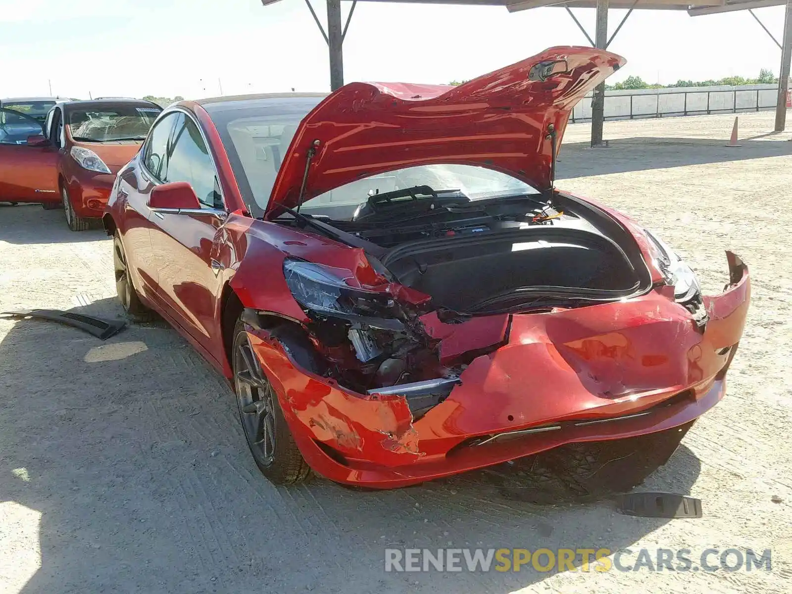 1 Photograph of a damaged car 5YJ3E1EA0KF312295 TESLA MODEL 3 2019