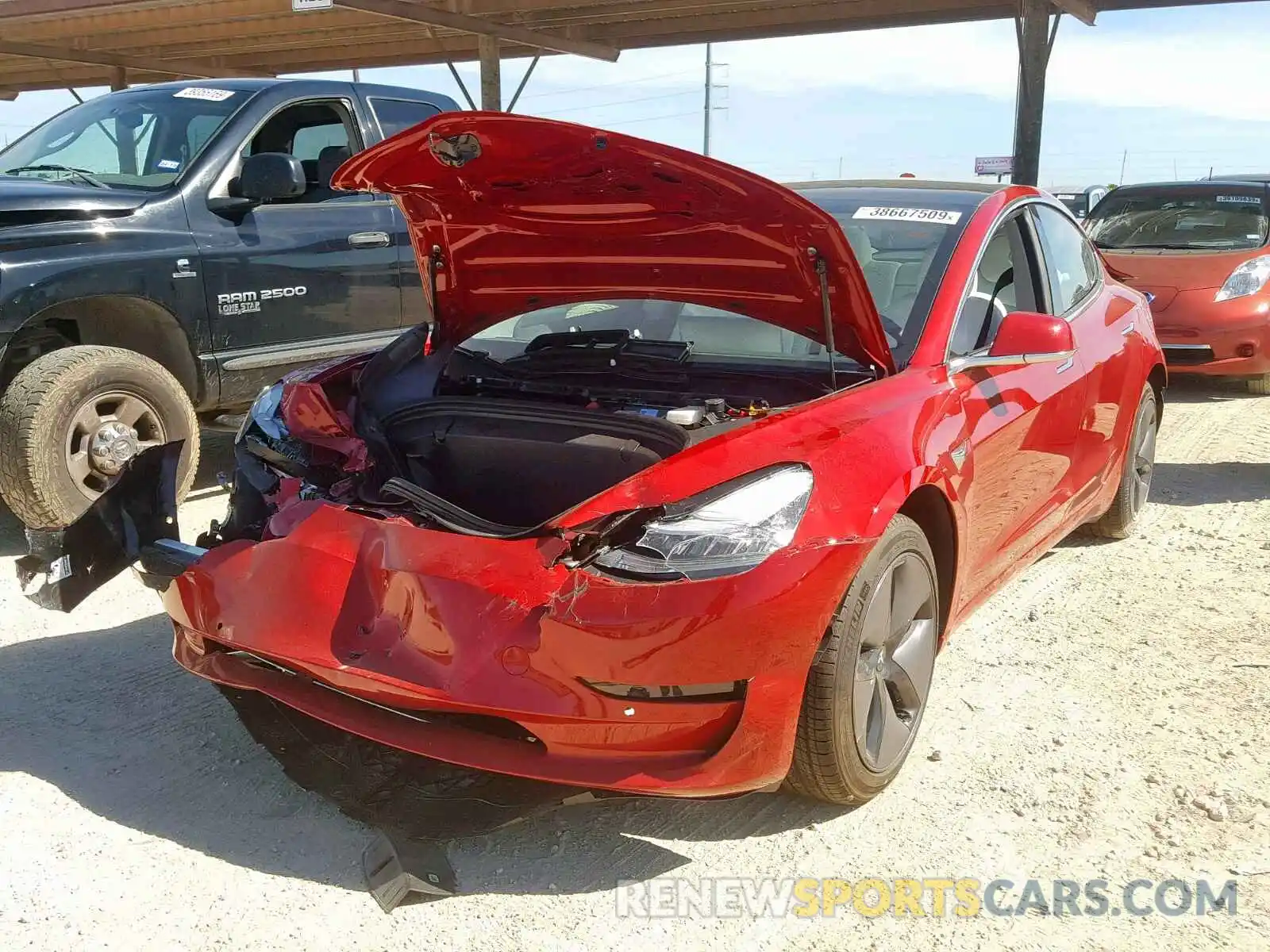 2 Photograph of a damaged car 5YJ3E1EA0KF312295 TESLA MODEL 3 2019