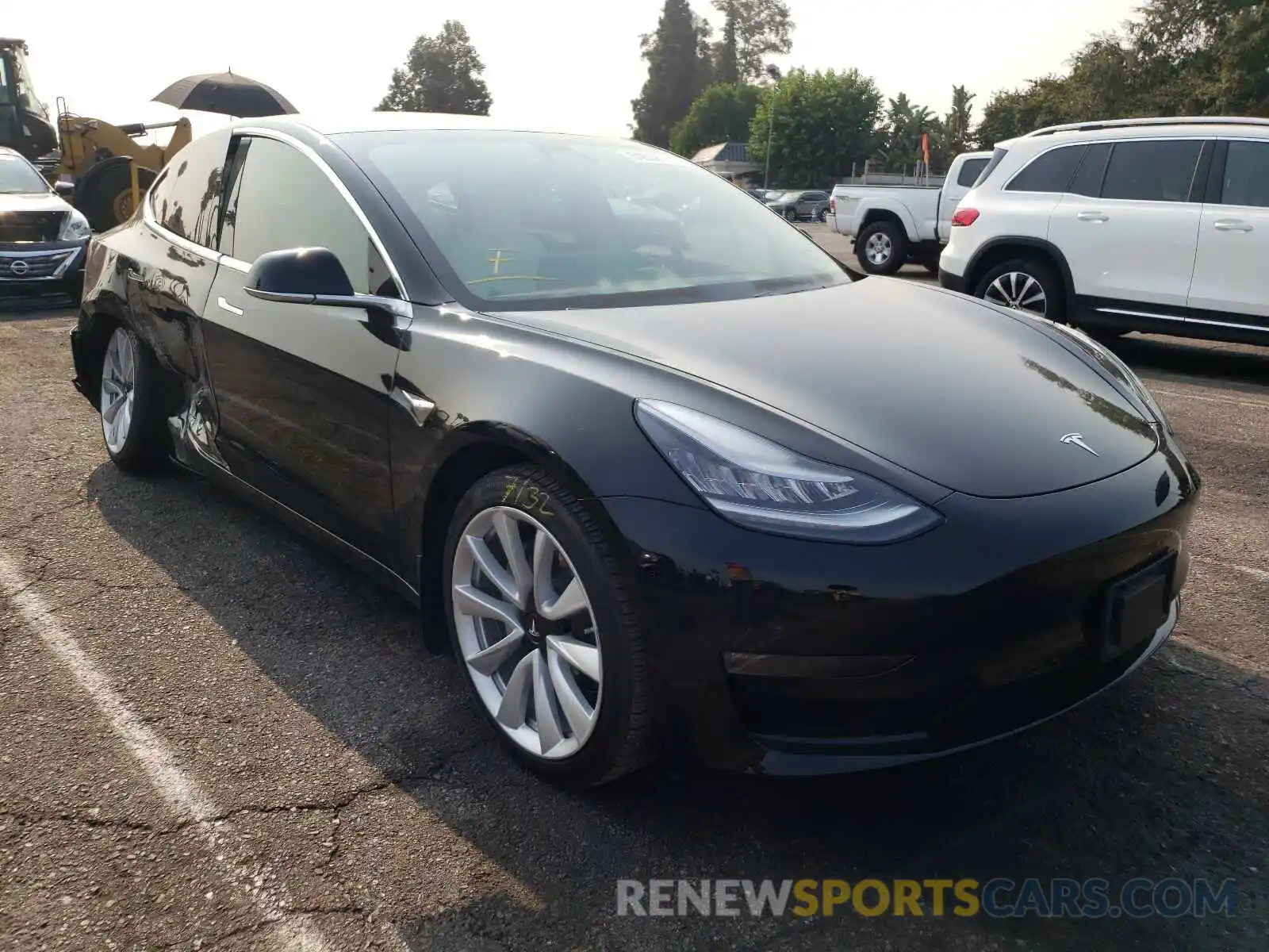 1 Photograph of a damaged car 5YJ3E1EA0KF315097 TESLA MODEL 3 2019