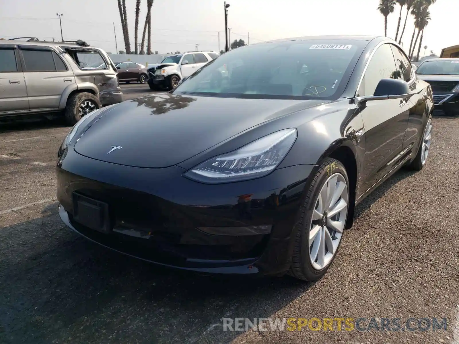 2 Photograph of a damaged car 5YJ3E1EA0KF315097 TESLA MODEL 3 2019