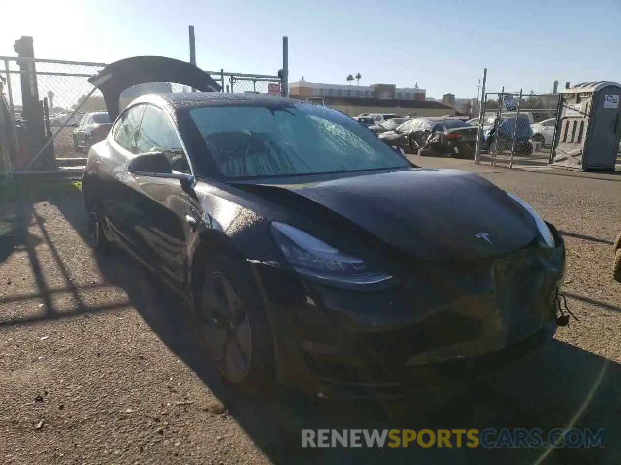 1 Photograph of a damaged car 5YJ3E1EA0KF317013 TESLA MODEL 3 2019