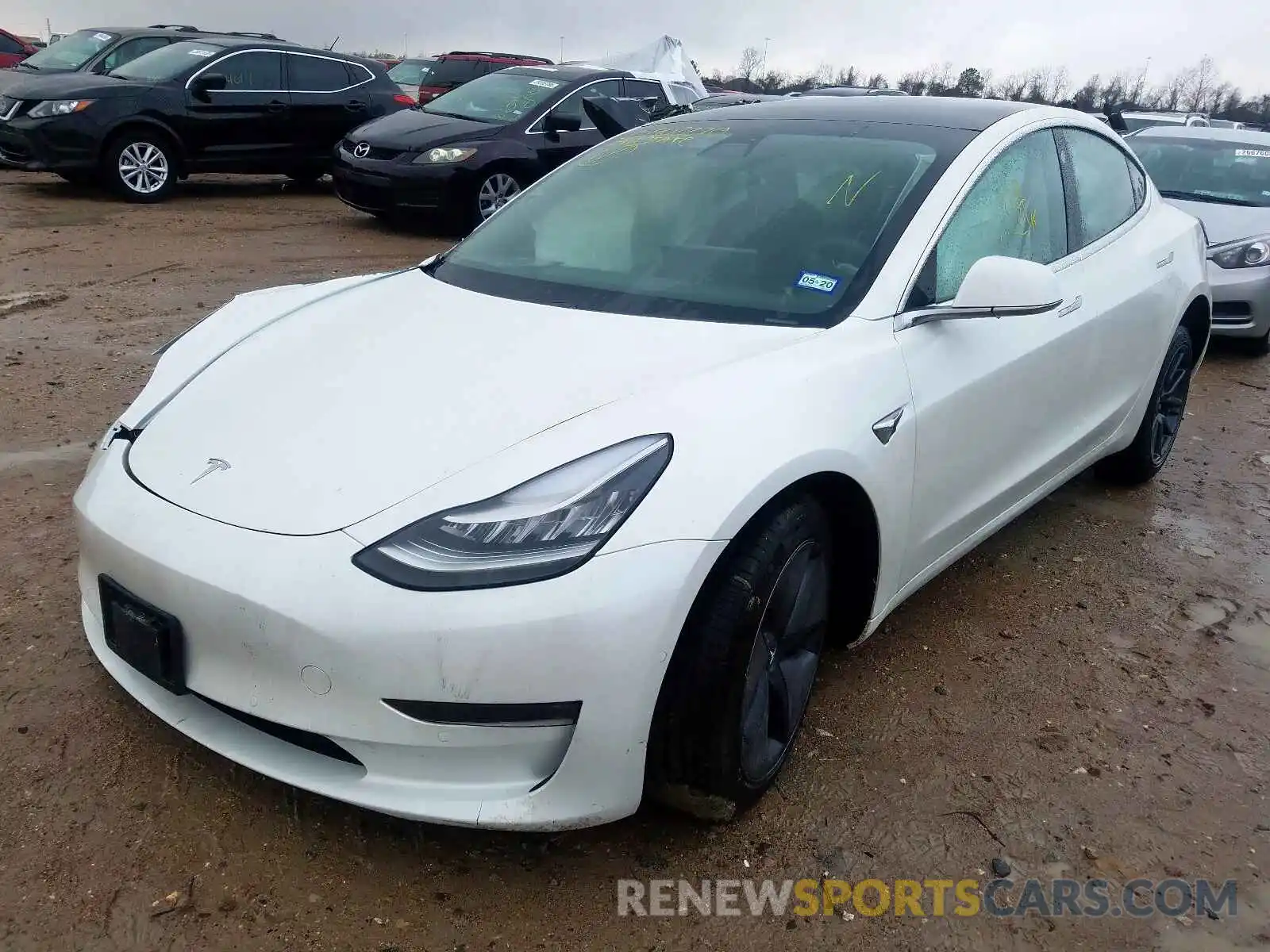 2 Photograph of a damaged car 5YJ3E1EA0KF317495 TESLA MODEL 3 2019