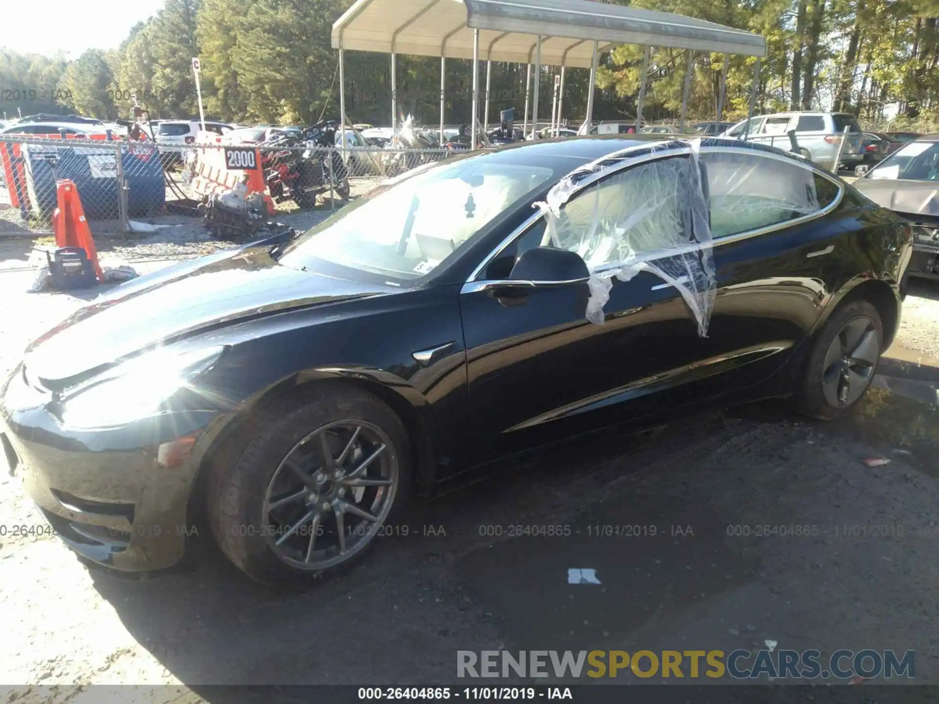 2 Photograph of a damaged car 5YJ3E1EA0KF317853 TESLA MODEL 3 2019