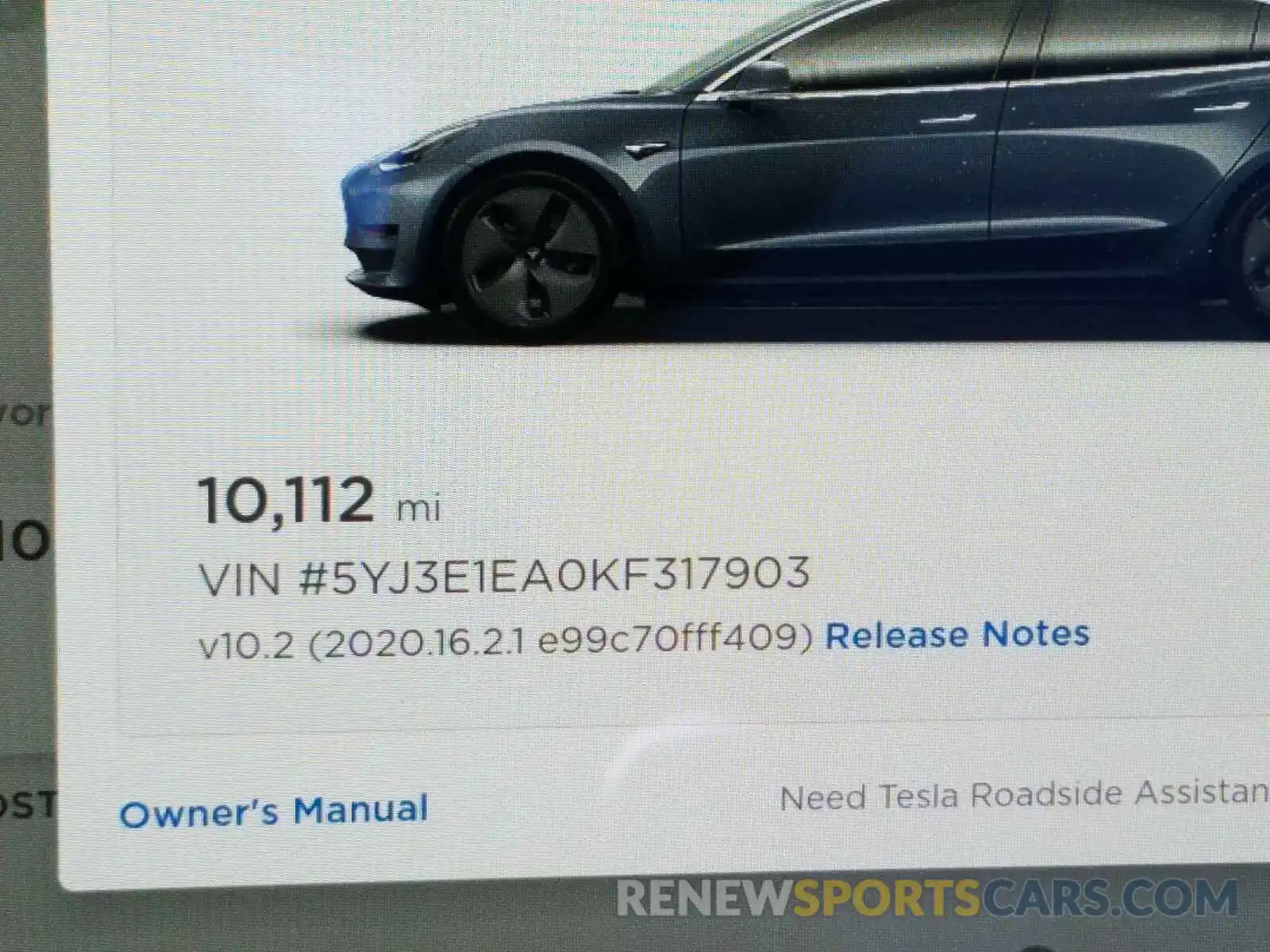 8 Photograph of a damaged car 5YJ3E1EA0KF317903 TESLA MODEL 3 2019