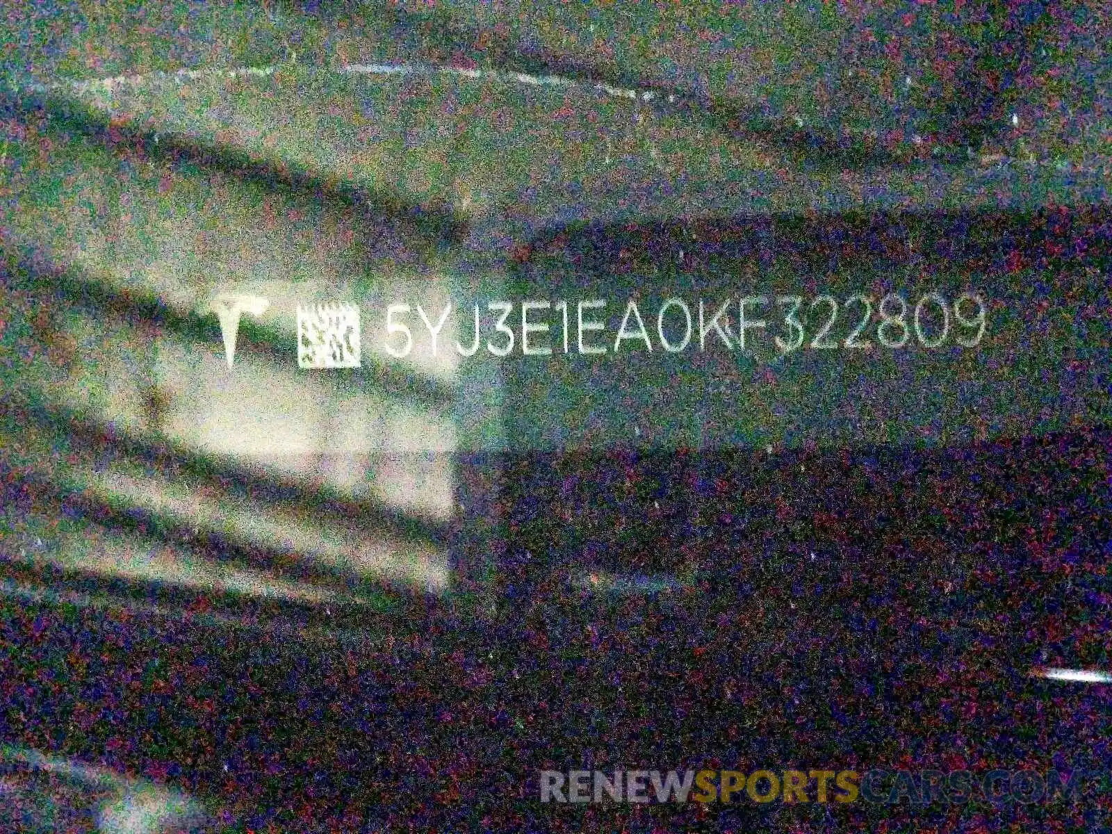 10 Фотография поврежденного автомобиля 5YJ3E1EA0KF322809 TESLA MODEL 3 2019