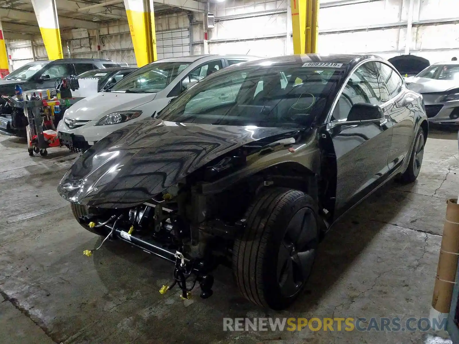 2 Photograph of a damaged car 5YJ3E1EA0KF322809 TESLA MODEL 3 2019