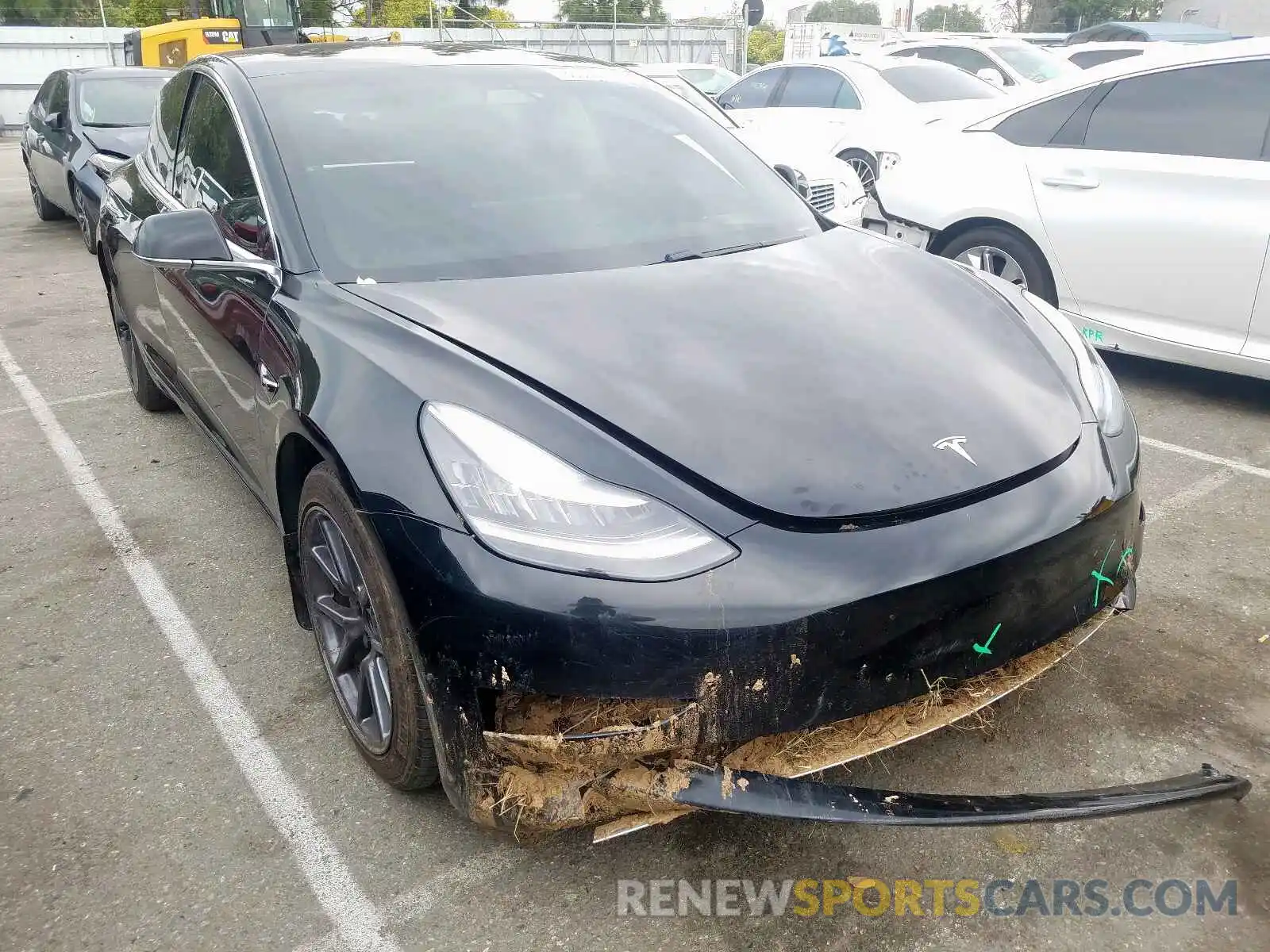 1 Photograph of a damaged car 5YJ3E1EA0KF325595 TESLA MODEL 3 2019