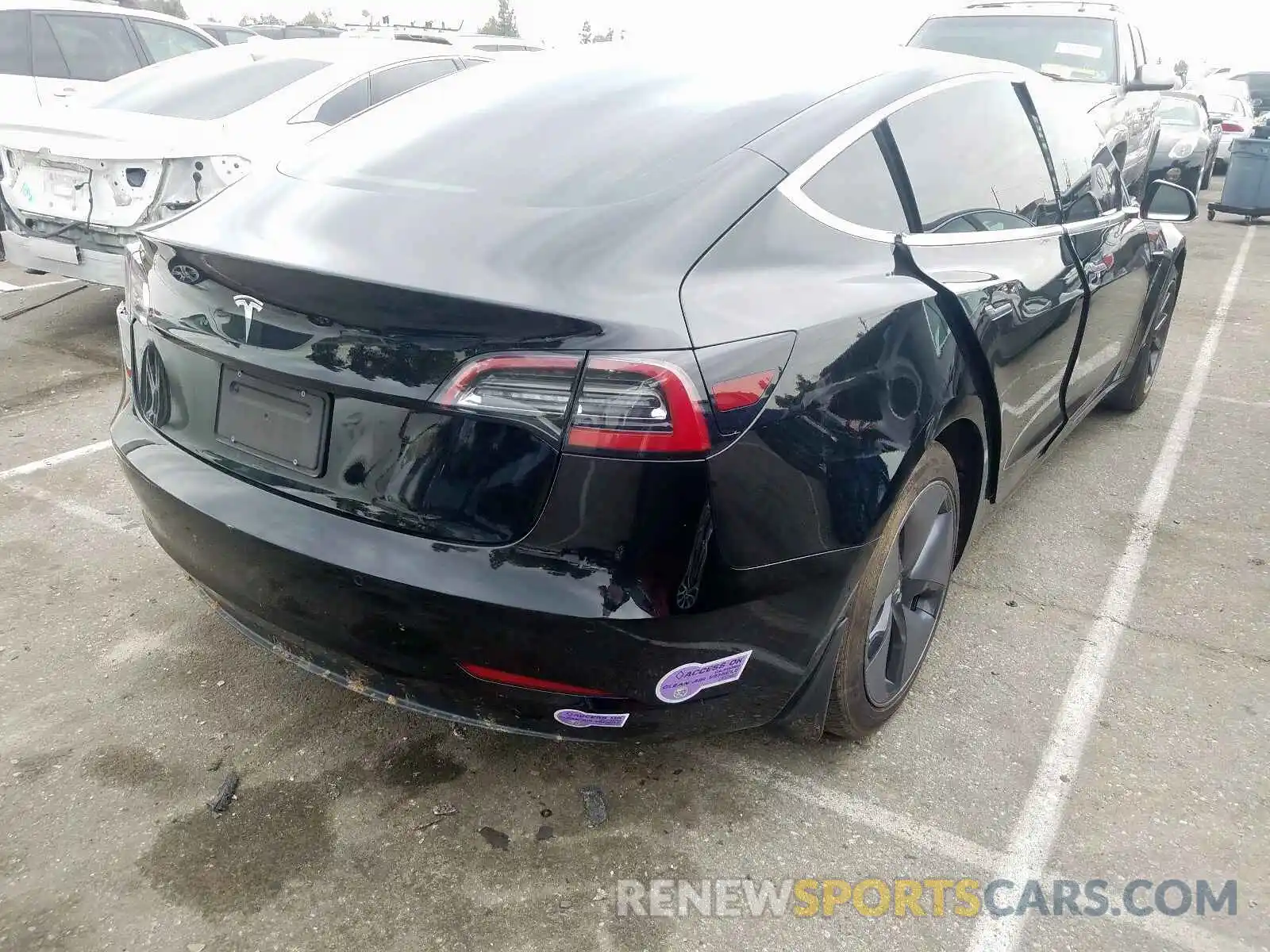 4 Фотография поврежденного автомобиля 5YJ3E1EA0KF325595 TESLA MODEL 3 2019