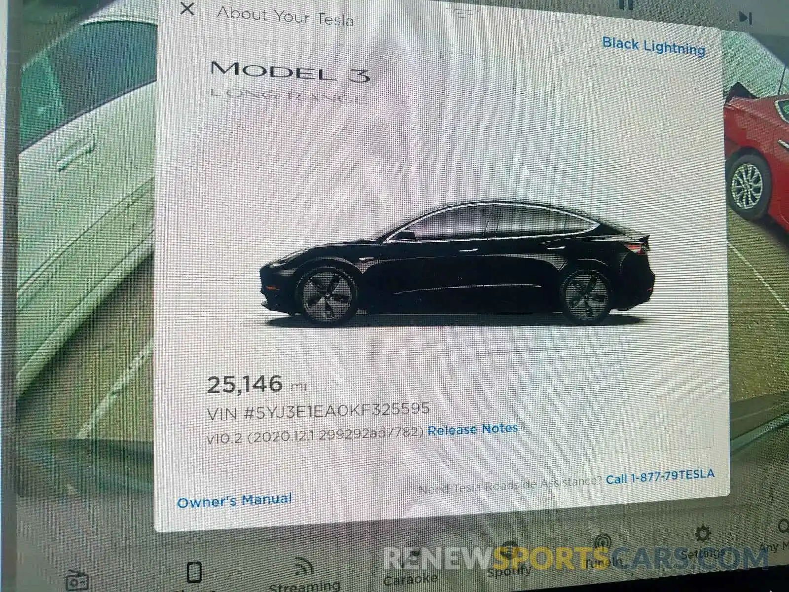 8 Photograph of a damaged car 5YJ3E1EA0KF325595 TESLA MODEL 3 2019