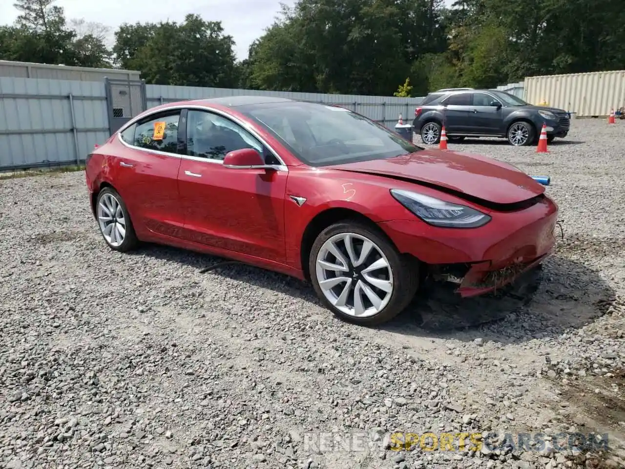 1 Photograph of a damaged car 5YJ3E1EA0KF331896 TESLA MODEL 3 2019