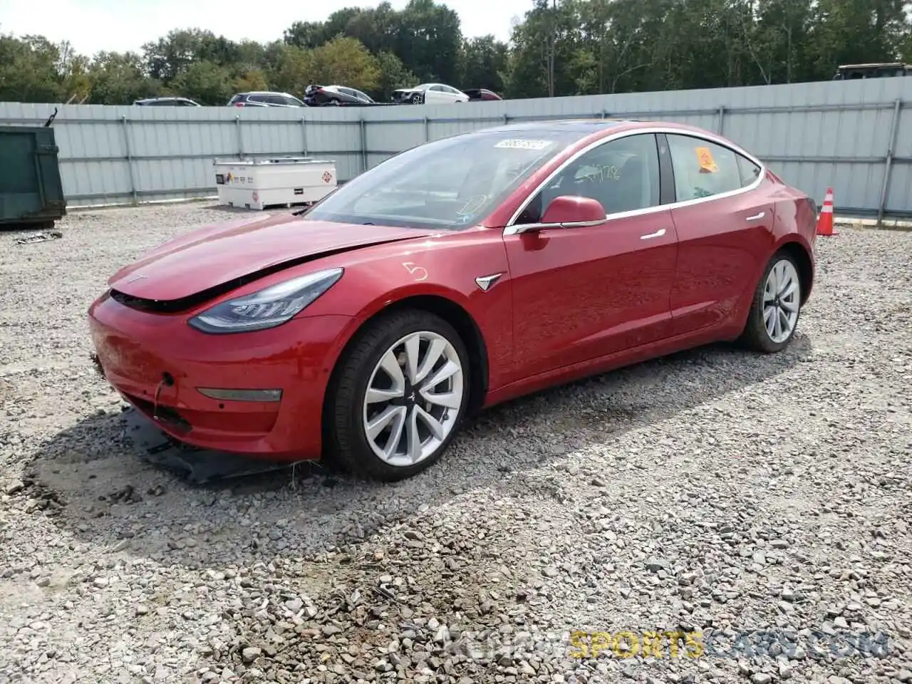 2 Photograph of a damaged car 5YJ3E1EA0KF331896 TESLA MODEL 3 2019