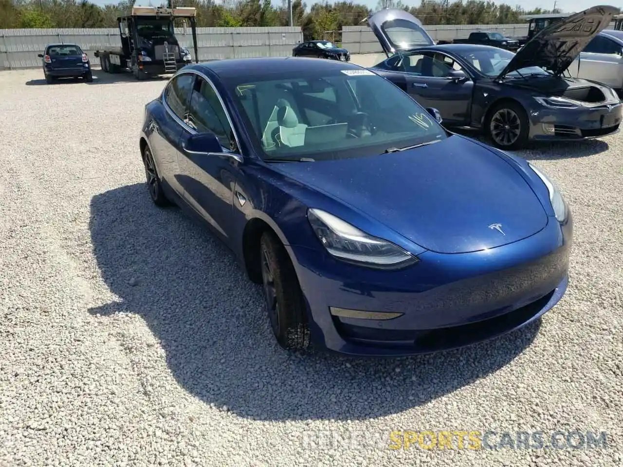 1 Photograph of a damaged car 5YJ3E1EA0KF332403 TESLA MODEL 3 2019