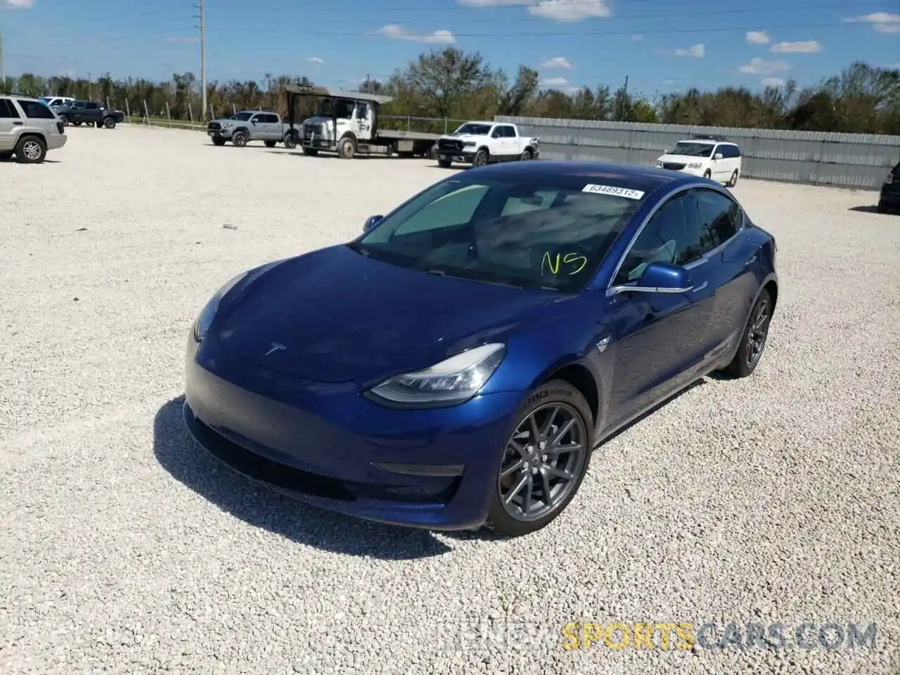 2 Photograph of a damaged car 5YJ3E1EA0KF332403 TESLA MODEL 3 2019