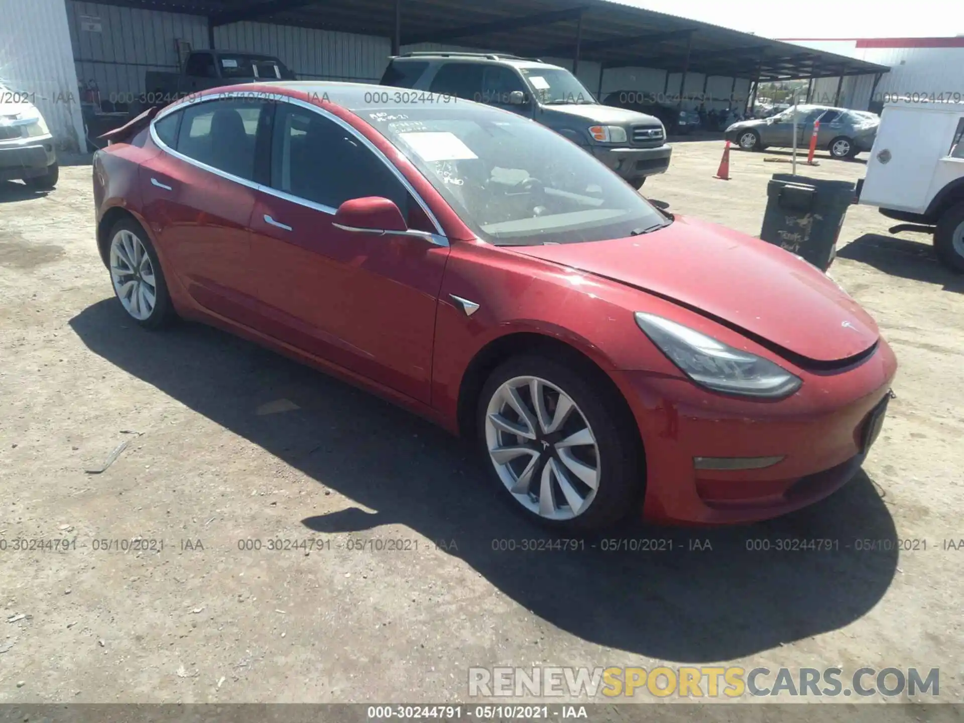 1 Photograph of a damaged car 5YJ3E1EA0KF357656 TESLA MODEL 3 2019