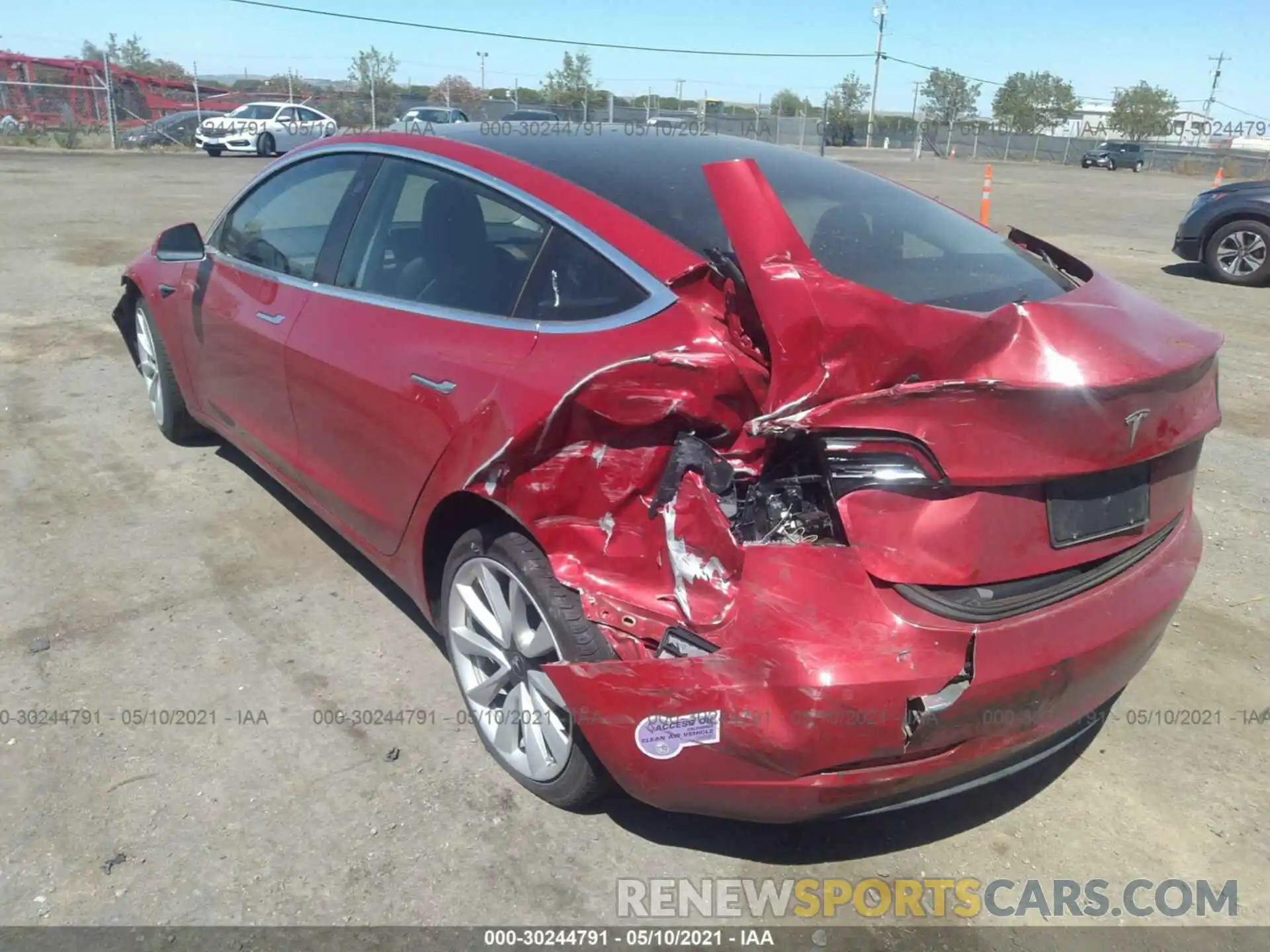 3 Photograph of a damaged car 5YJ3E1EA0KF357656 TESLA MODEL 3 2019