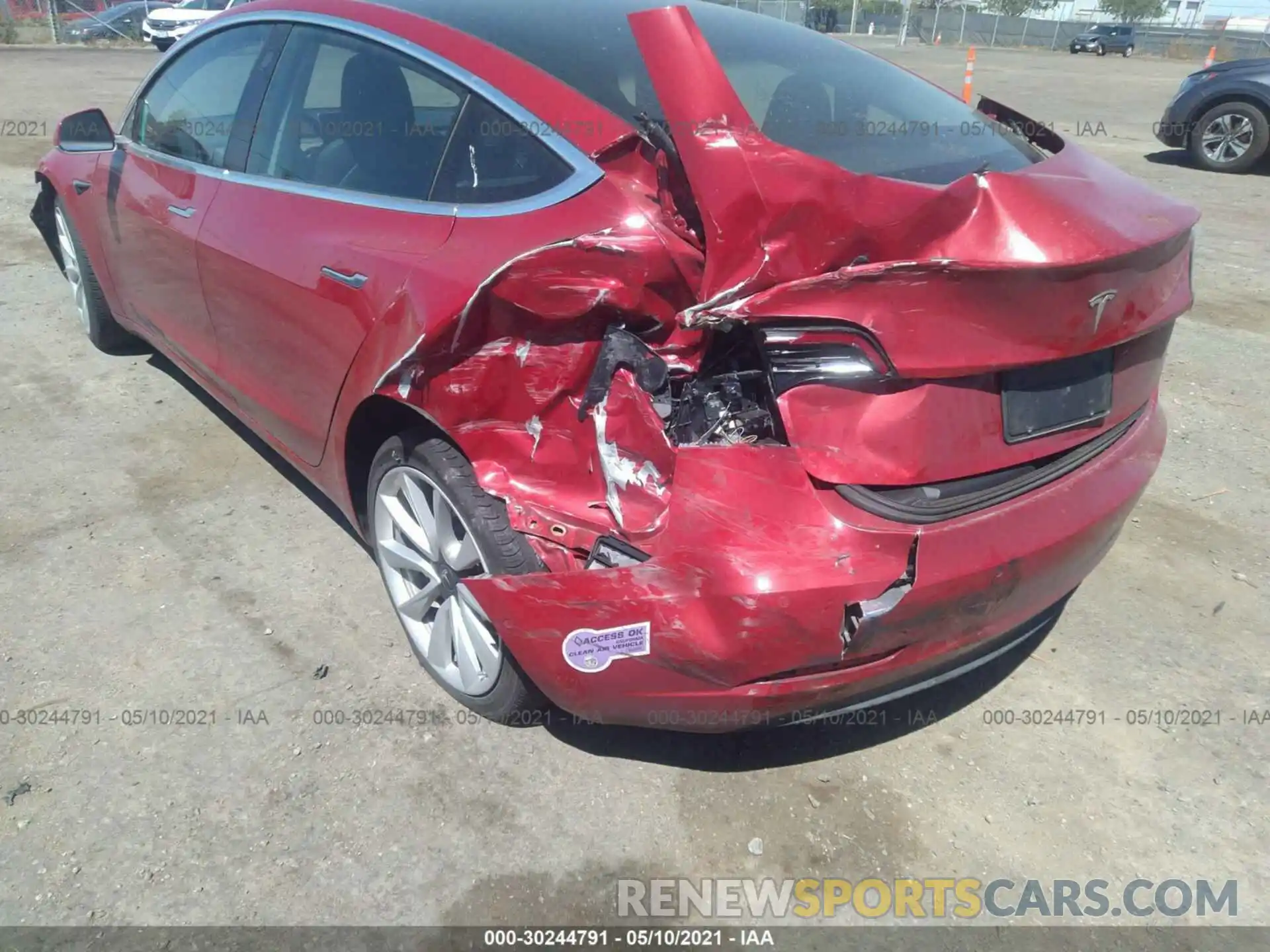 6 Photograph of a damaged car 5YJ3E1EA0KF357656 TESLA MODEL 3 2019