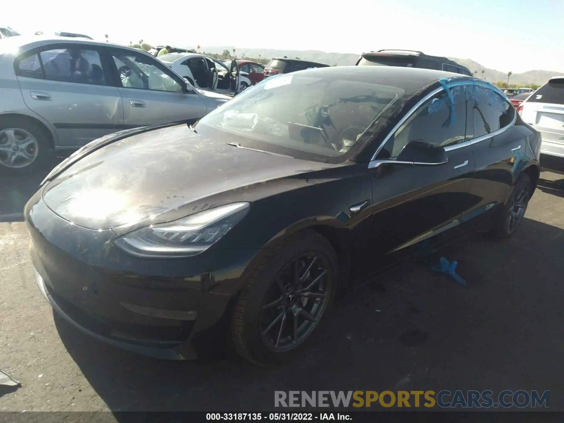 2 Photograph of a damaged car 5YJ3E1EA0KF361903 TESLA MODEL 3 2019