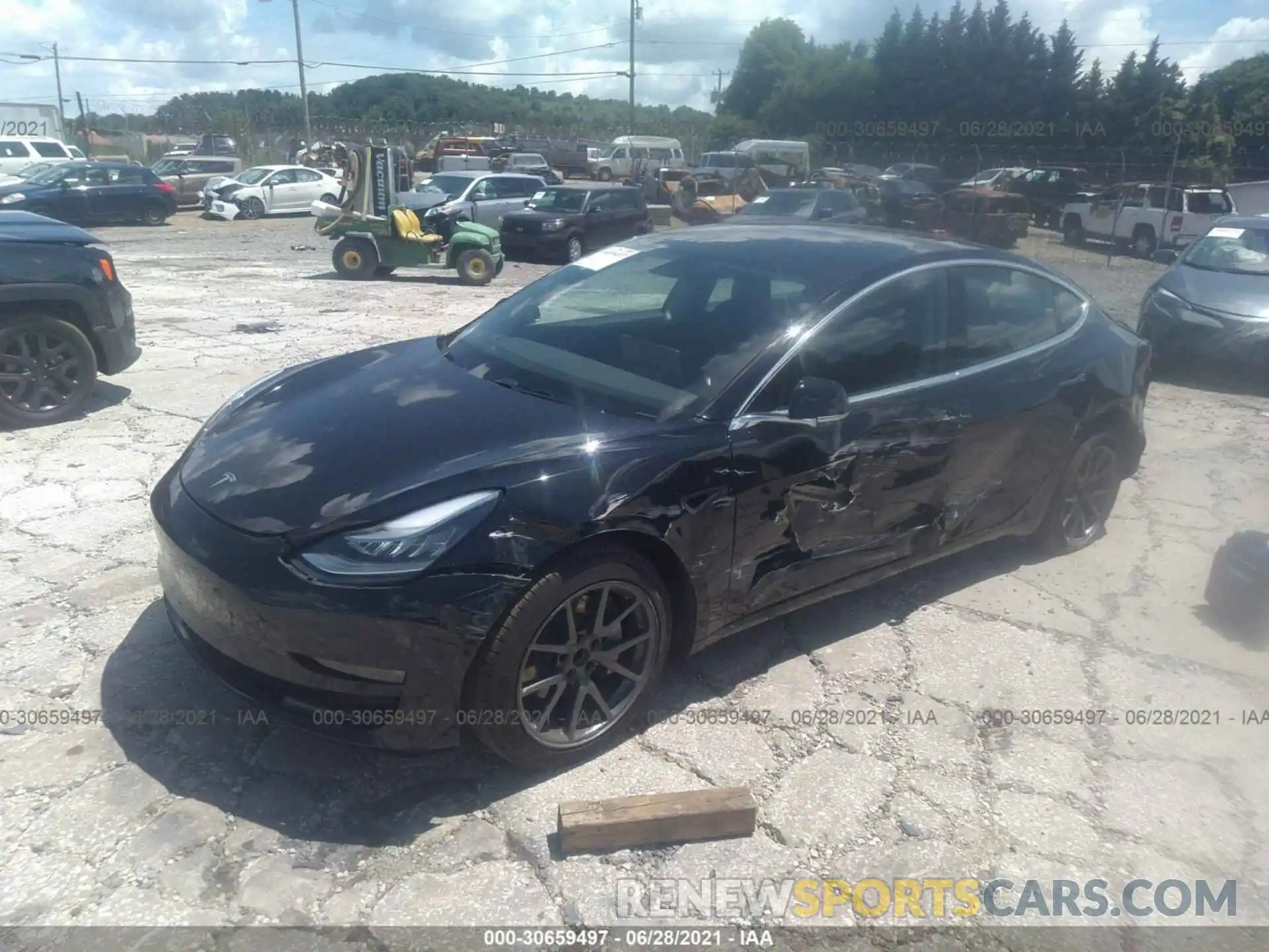 2 Photograph of a damaged car 5YJ3E1EA0KF361996 TESLA MODEL 3 2019