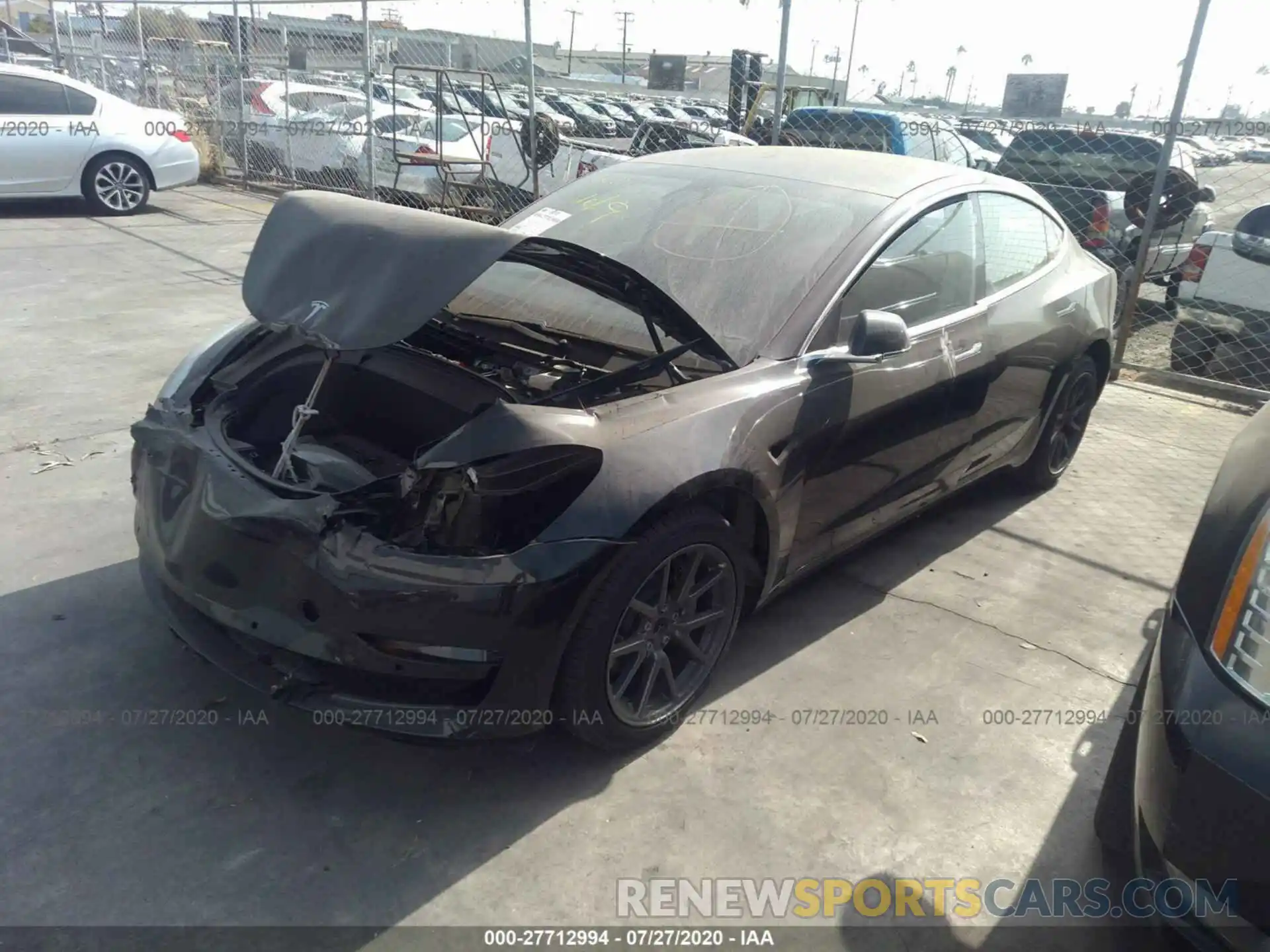 2 Photograph of a damaged car 5YJ3E1EA0KF362064 TESLA MODEL 3 2019