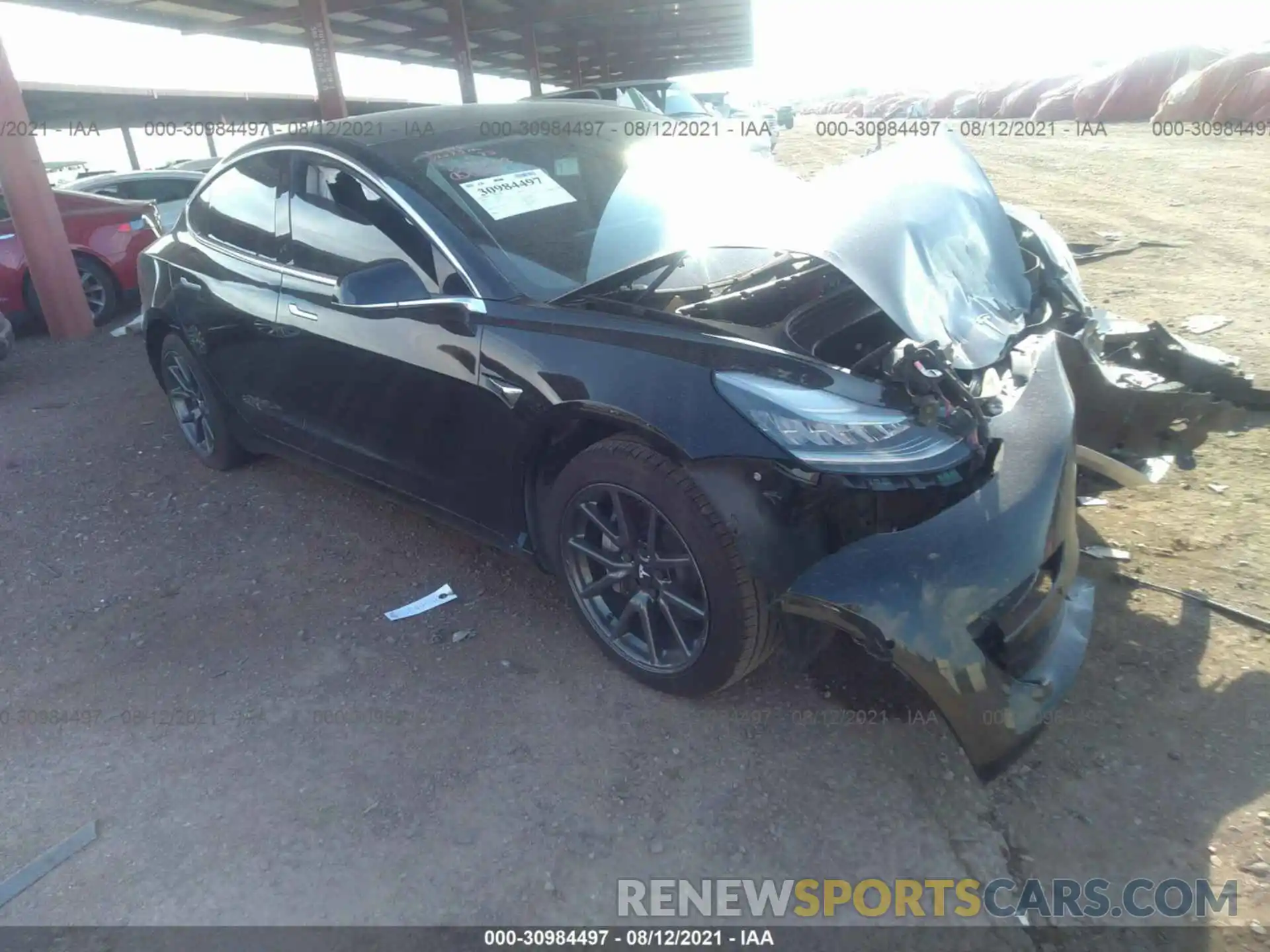 1 Photograph of a damaged car 5YJ3E1EA0KF395727 TESLA MODEL 3 2019