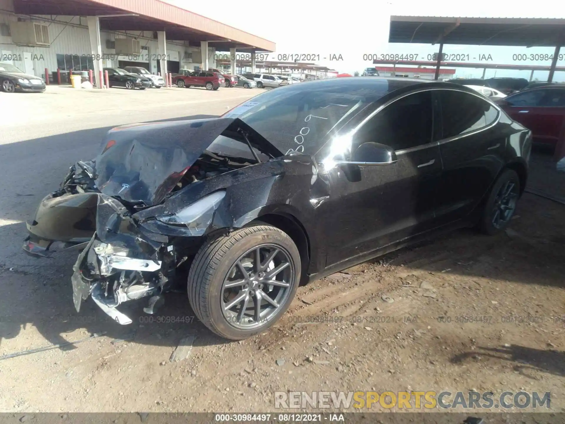 2 Photograph of a damaged car 5YJ3E1EA0KF395727 TESLA MODEL 3 2019