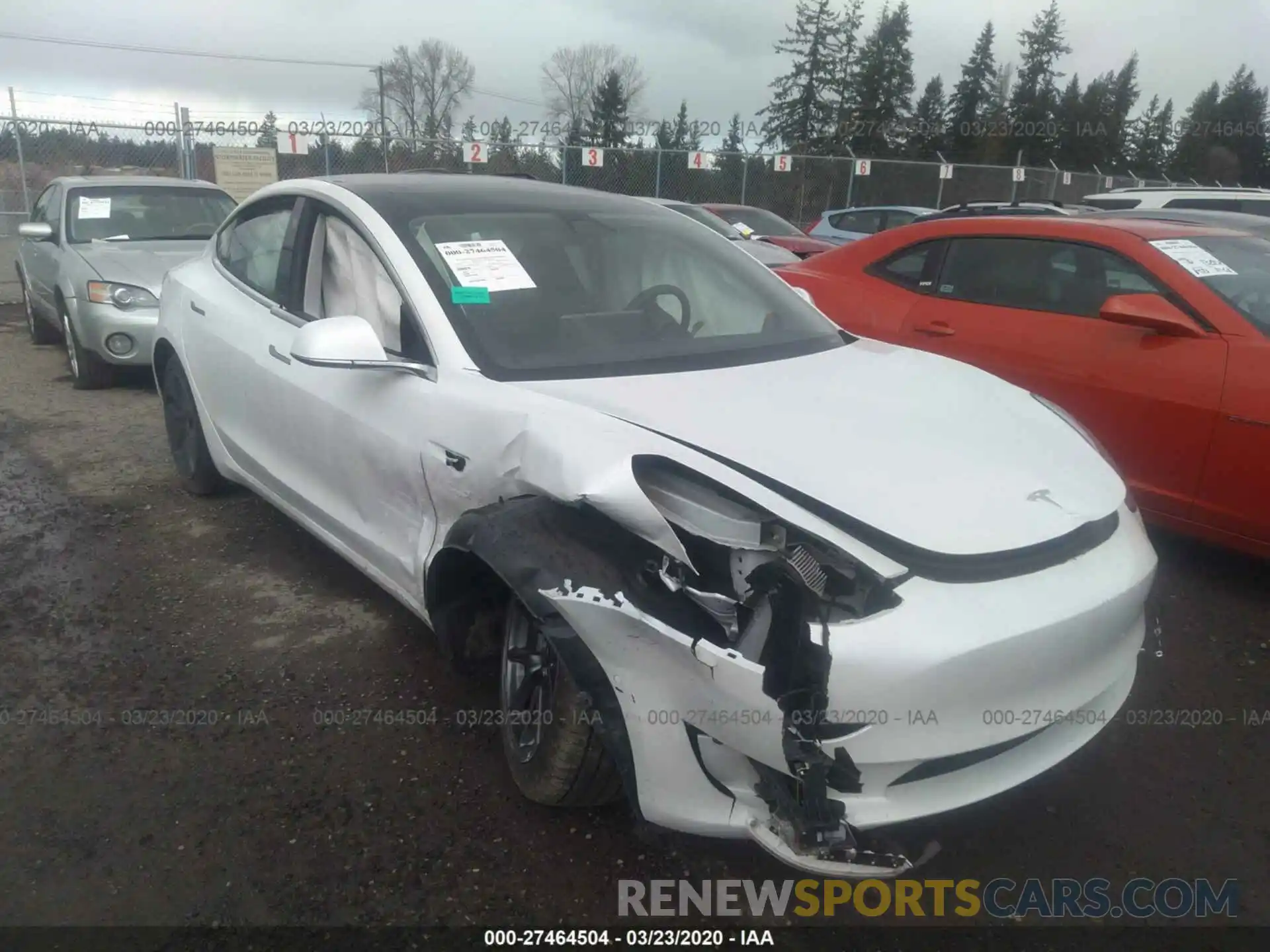 1 Photograph of a damaged car 5YJ3E1EA0KF397168 TESLA MODEL 3 2019