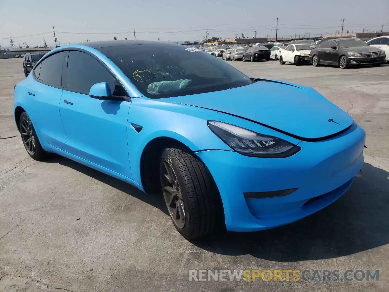 1 Photograph of a damaged car 5YJ3E1EA0KF399812 TESLA MODEL 3 2019