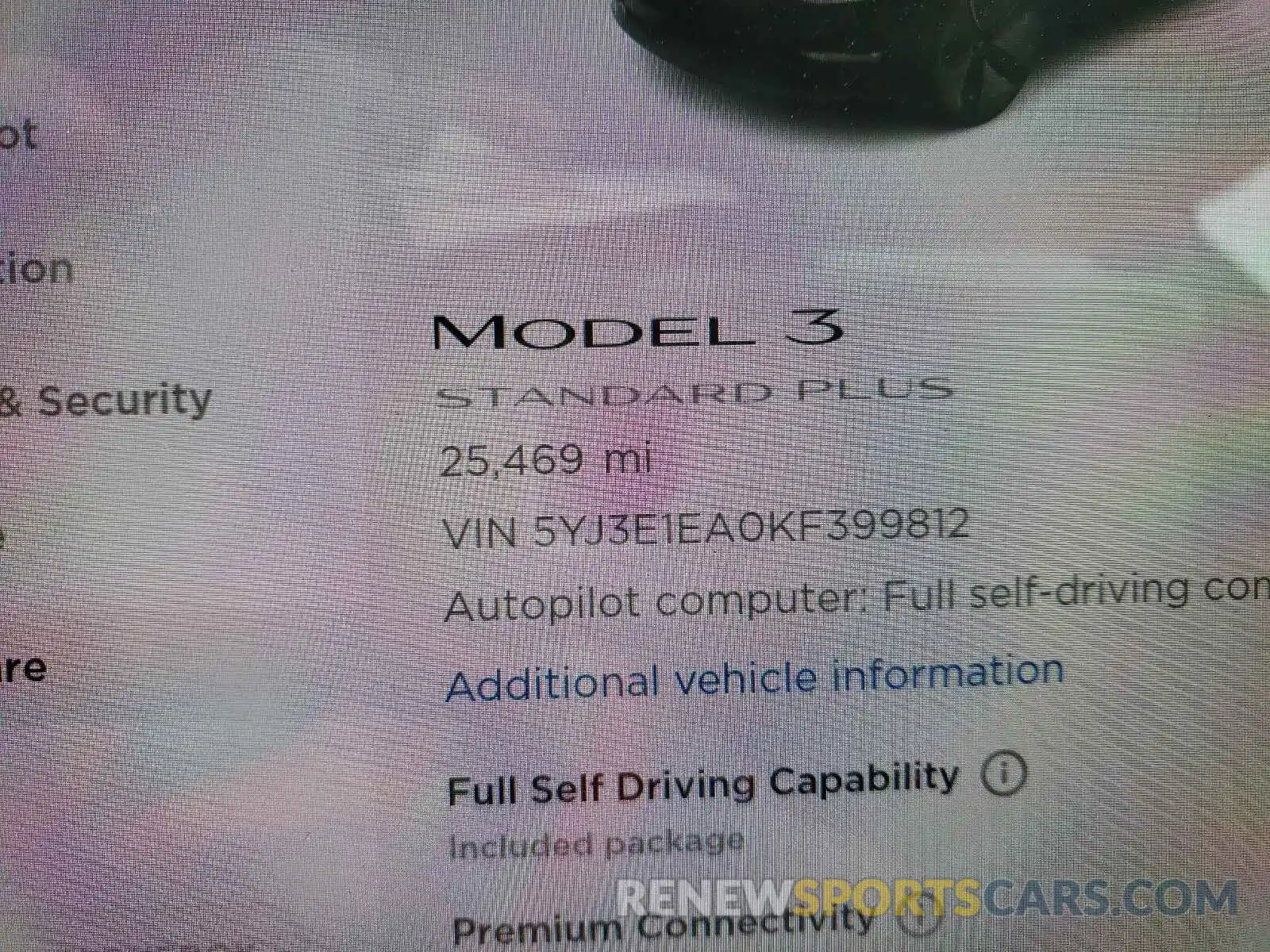 8 Photograph of a damaged car 5YJ3E1EA0KF399812 TESLA MODEL 3 2019